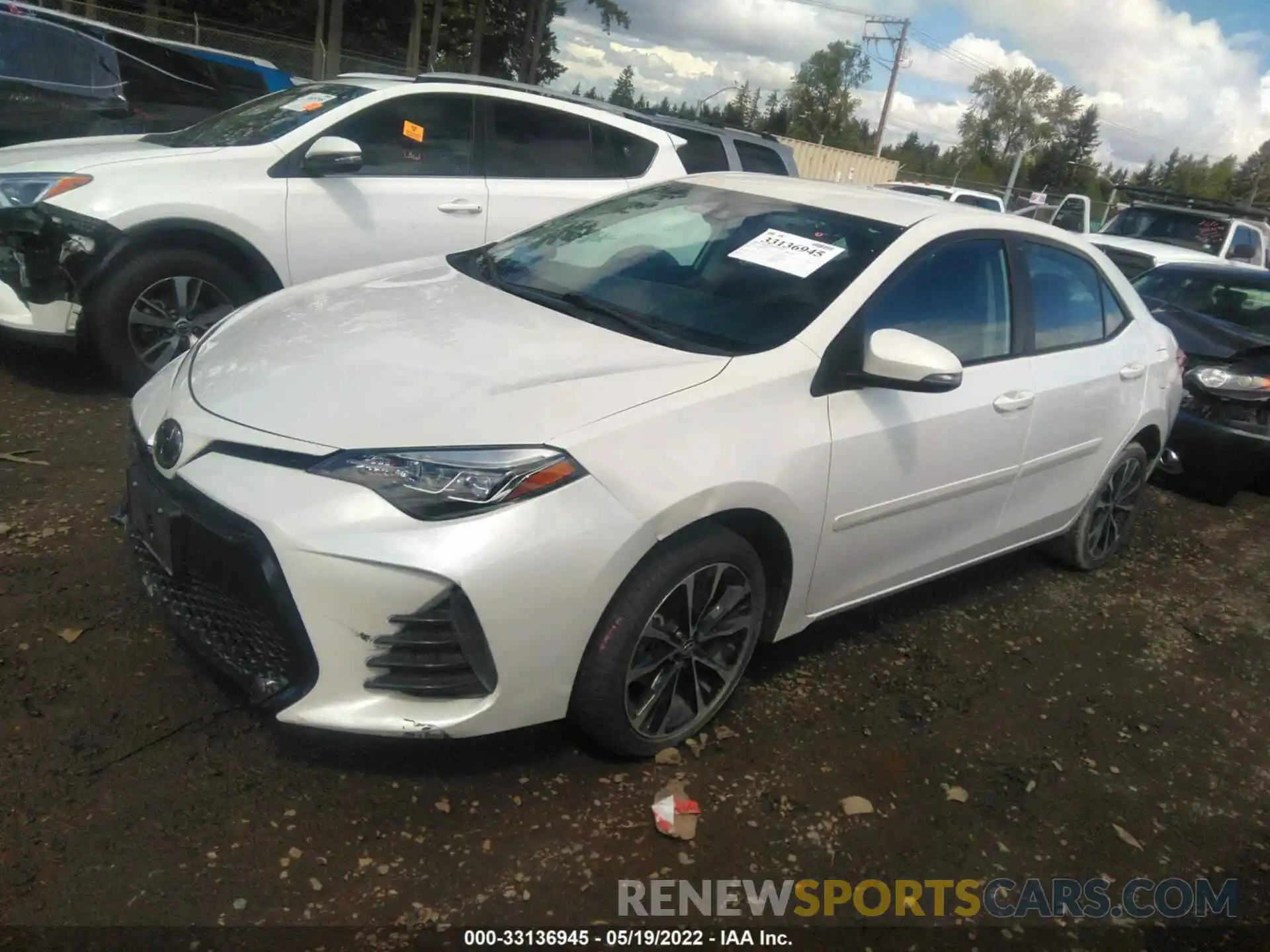 2 Photograph of a damaged car 5YFBURHE0KP933150 TOYOTA COROLLA 2019