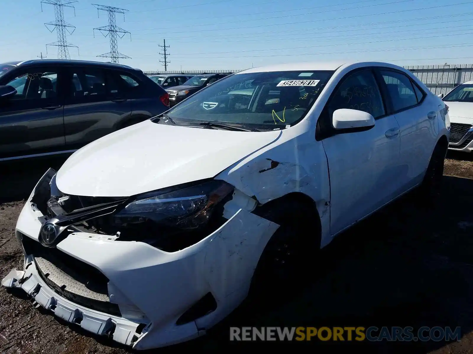 2 Photograph of a damaged car 5YFBURHE0KP938333 TOYOTA COROLLA 2019