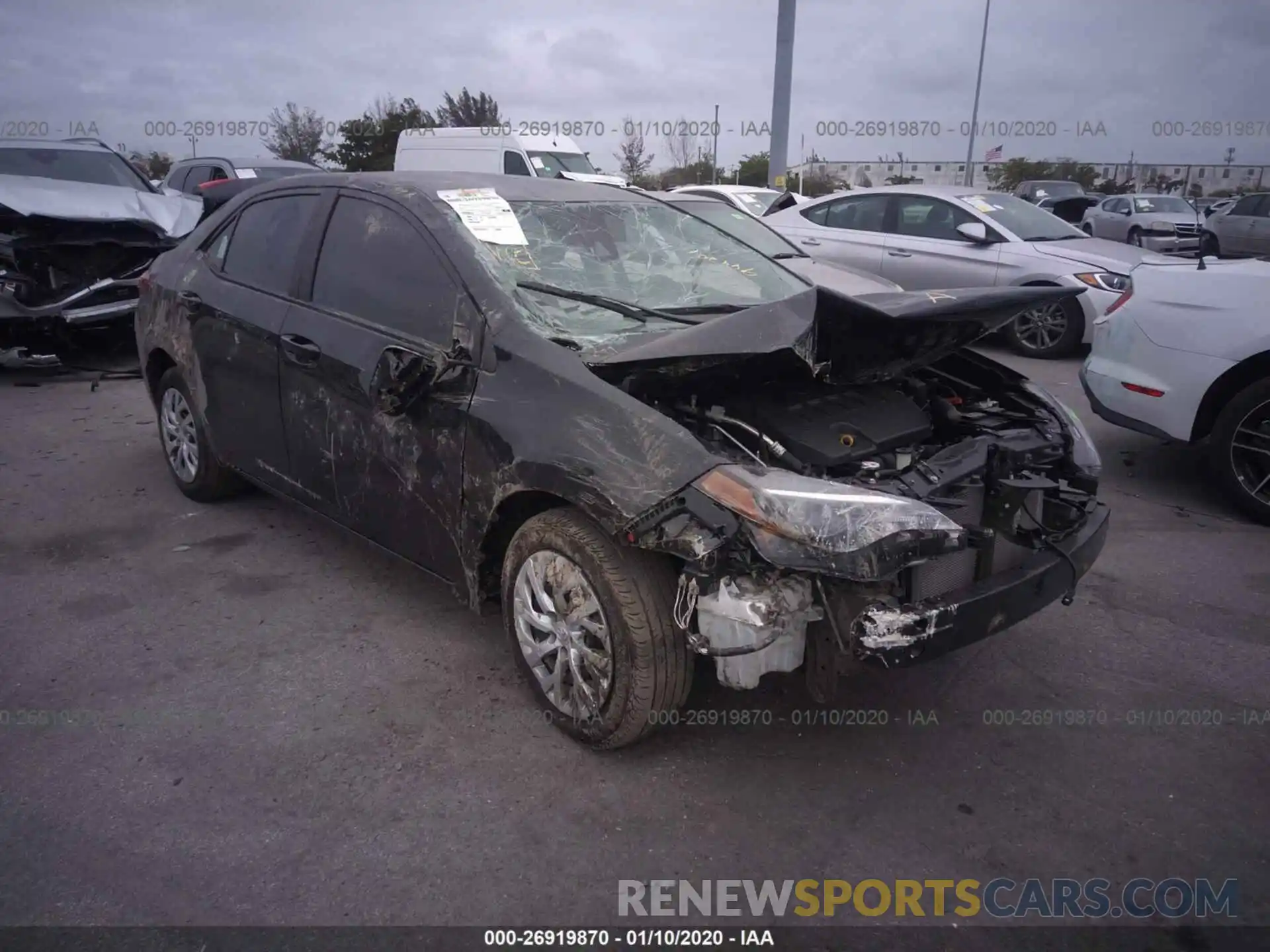 1 Photograph of a damaged car 5YFBURHE0KP944701 TOYOTA COROLLA 2019