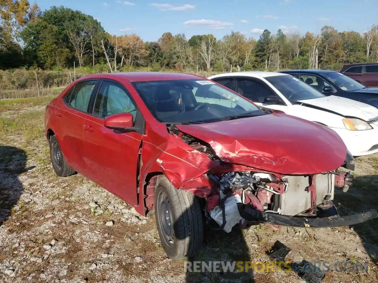 1 Photograph of a damaged car 5YFBURHE0KP947288 TOYOTA COROLLA 2019