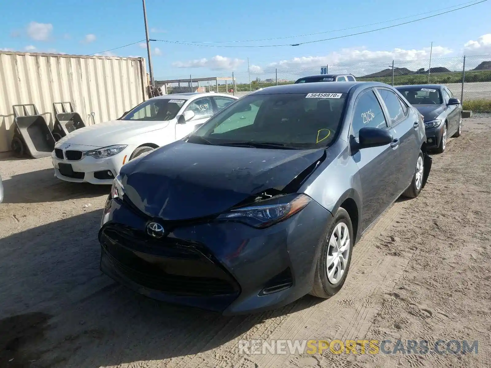 2 Photograph of a damaged car 5YFBURHE0KP948960 TOYOTA COROLLA 2019