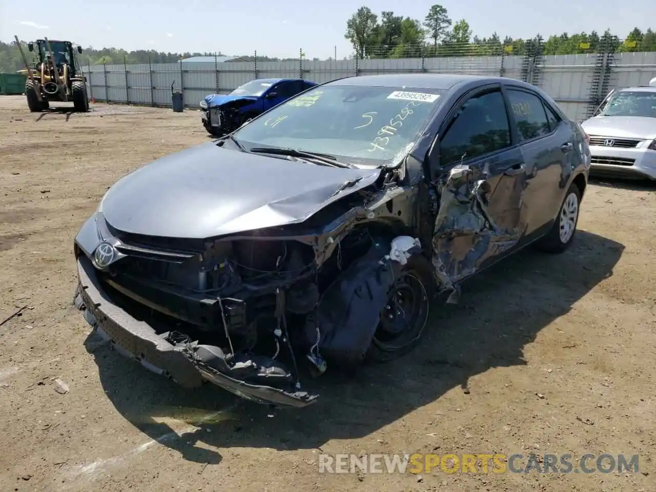 2 Photograph of a damaged car 5YFBURHE0KP949672 TOYOTA COROLLA 2019