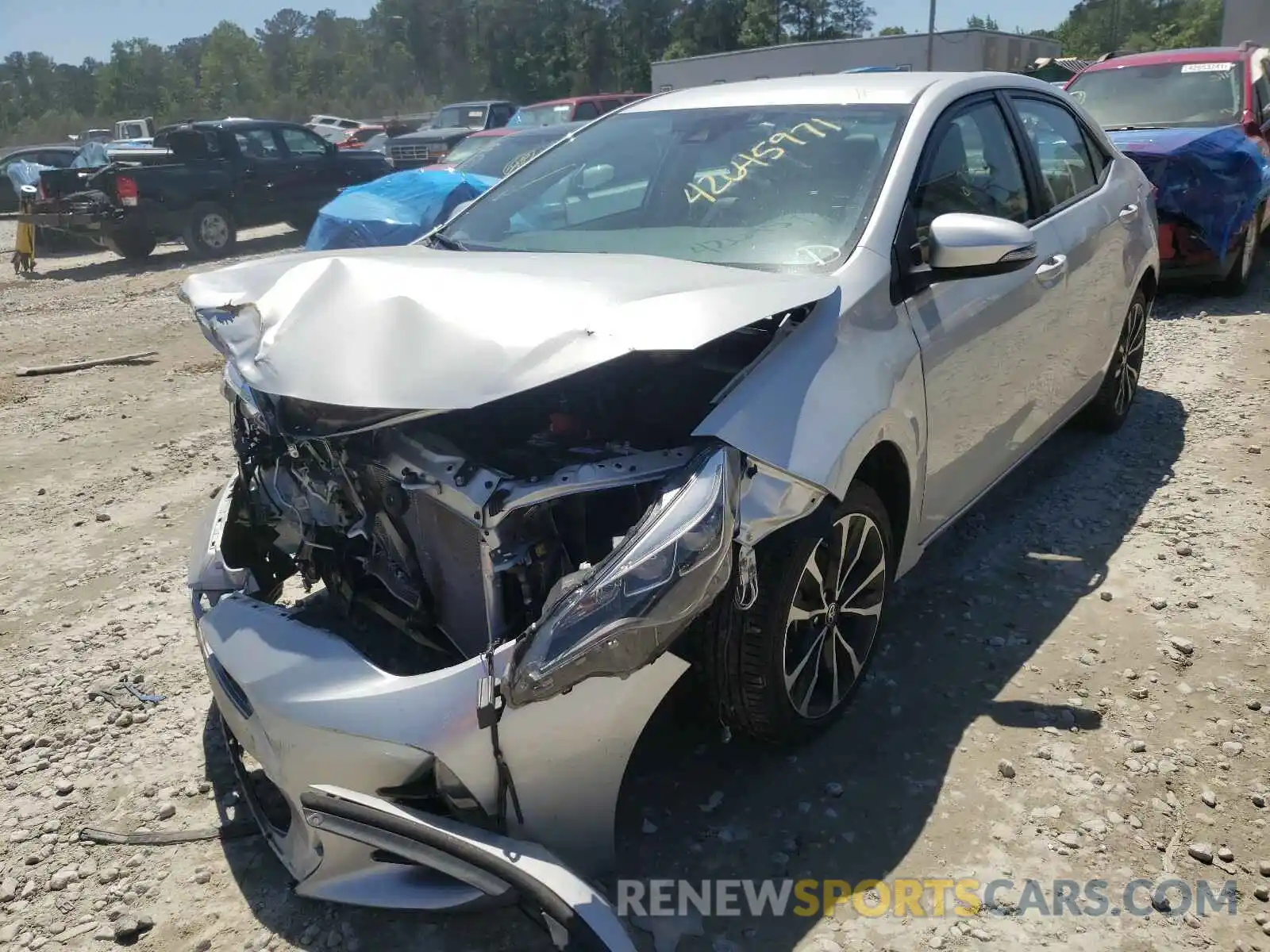 2 Photograph of a damaged car 5YFBURHE1KP859205 TOYOTA COROLLA 2019