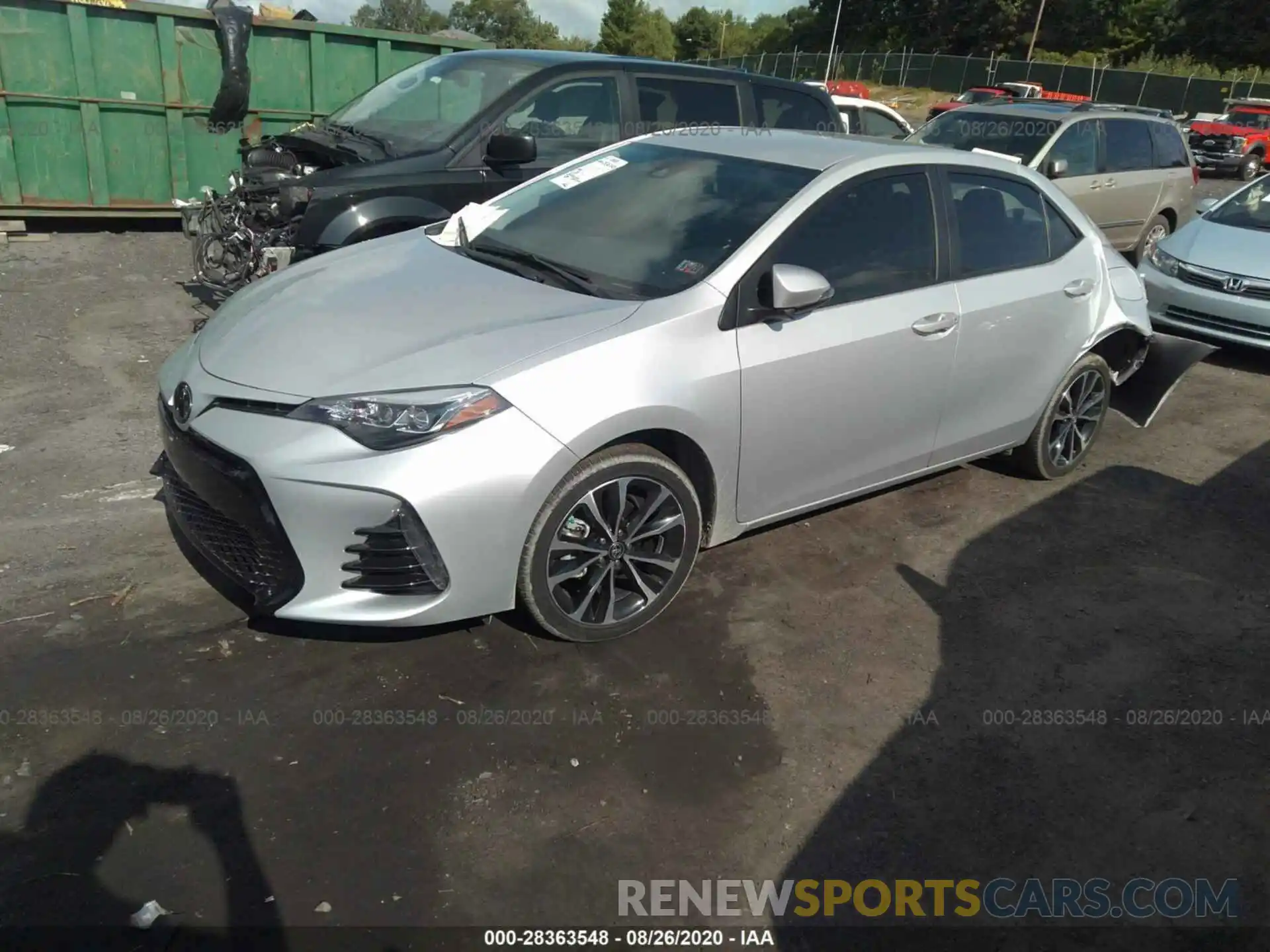 2 Photograph of a damaged car 5YFBURHE1KP862587 TOYOTA COROLLA 2019