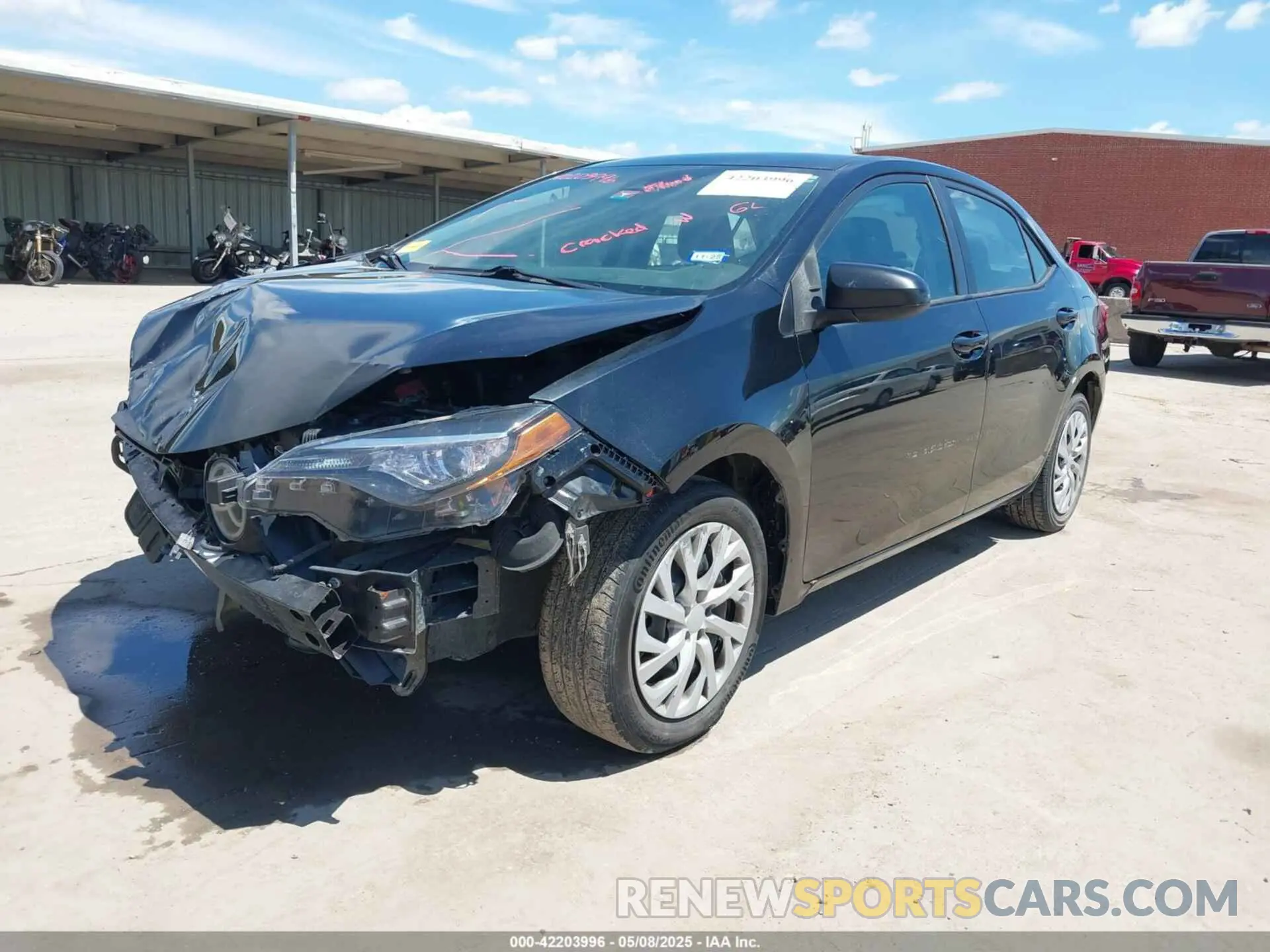 2 Photograph of a damaged car 5YFBURHE1KP862976 TOYOTA COROLLA 2019
