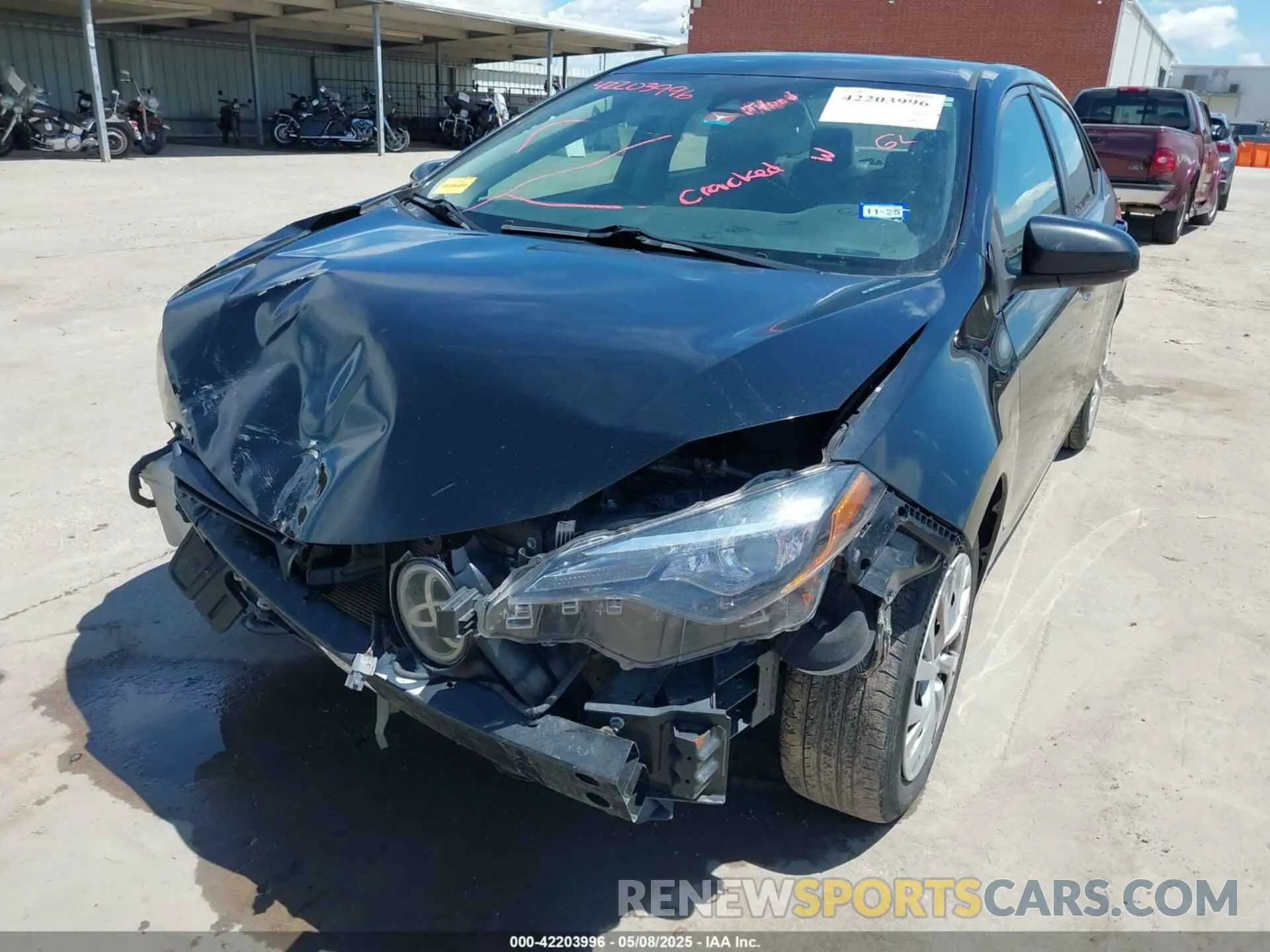 6 Photograph of a damaged car 5YFBURHE1KP862976 TOYOTA COROLLA 2019