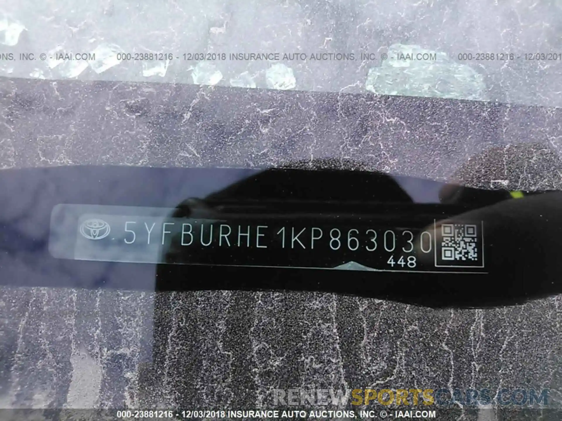 9 Photograph of a damaged car 5YFBURHE1KP863030 TOYOTA COROLLA 2019