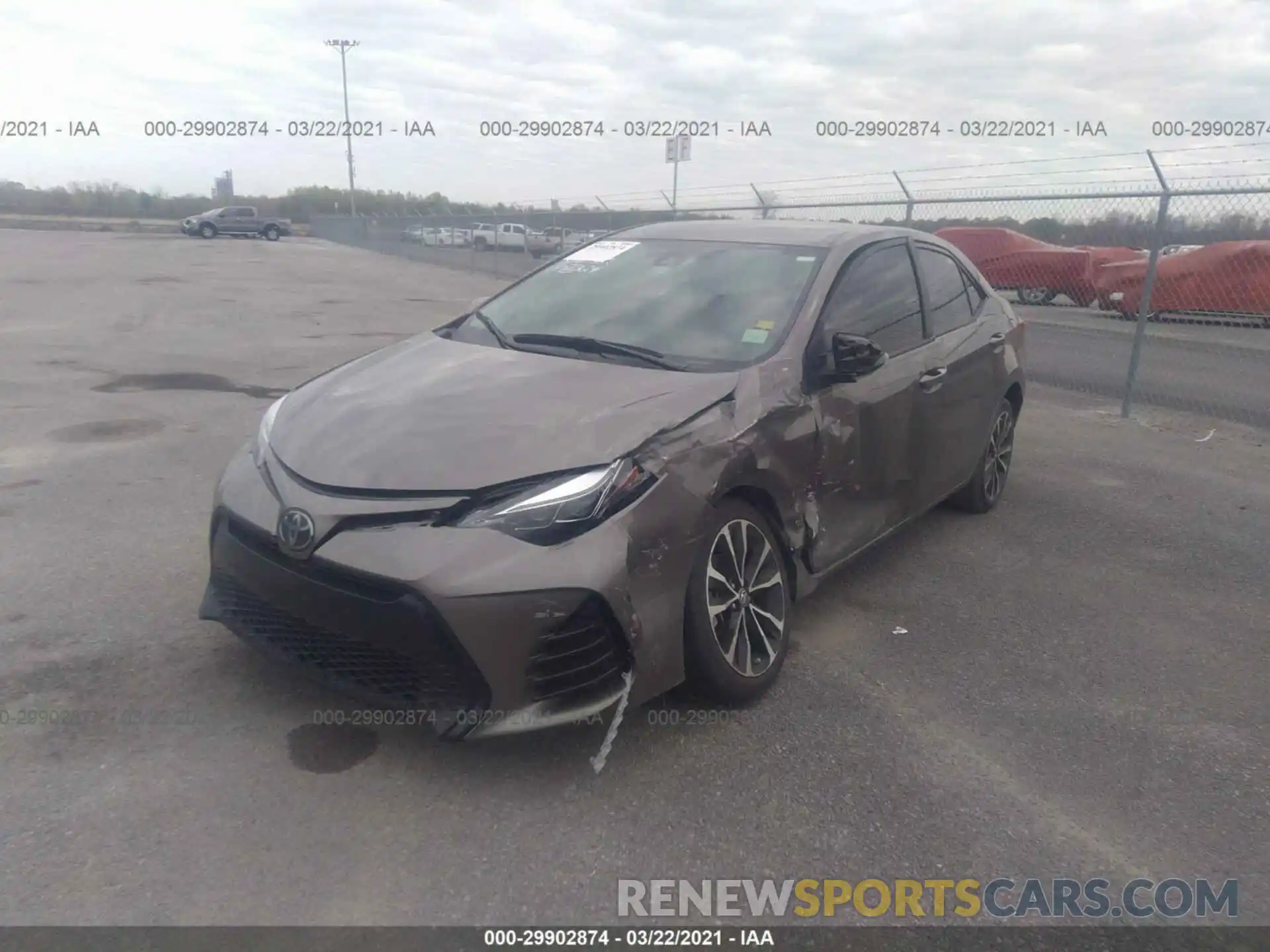 2 Photograph of a damaged car 5YFBURHE1KP866722 TOYOTA COROLLA 2019