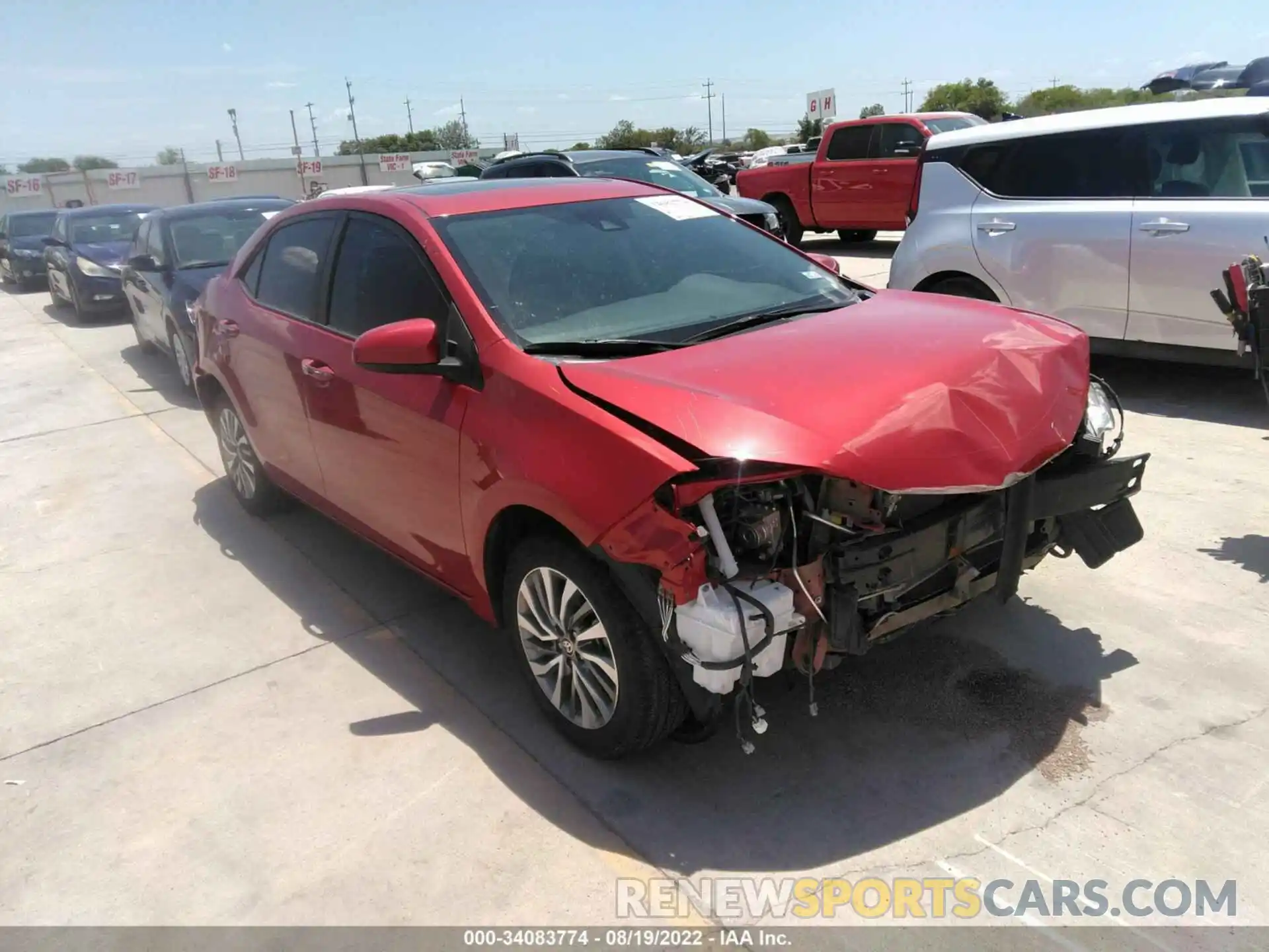 1 Photograph of a damaged car 5YFBURHE1KP867871 TOYOTA COROLLA 2019