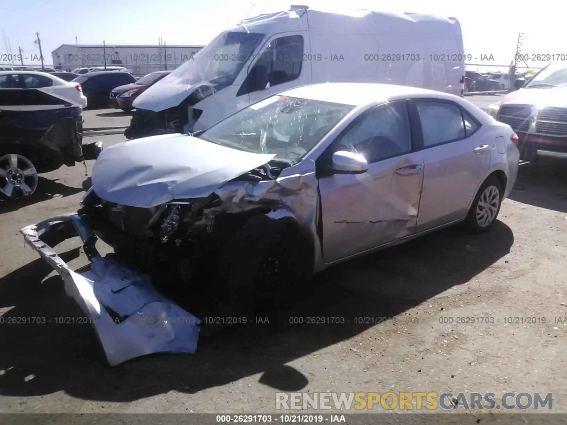 2 Photograph of a damaged car 5YFBURHE1KP871788 TOYOTA COROLLA 2019