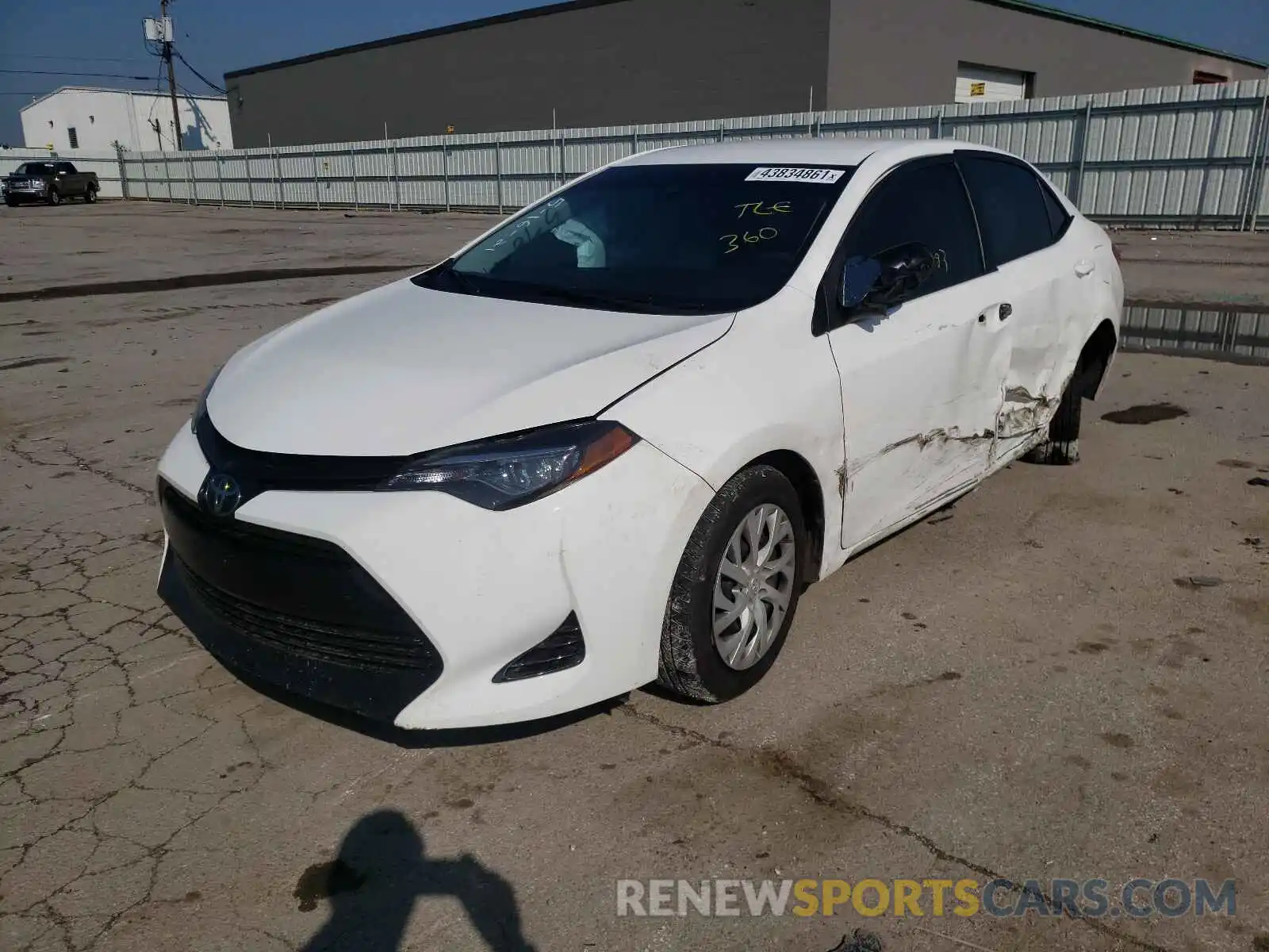 2 Photograph of a damaged car 5YFBURHE1KP878319 TOYOTA COROLLA 2019