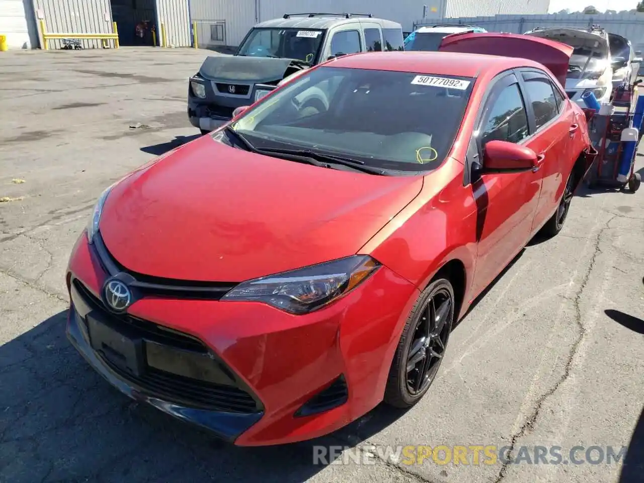 2 Photograph of a damaged car 5YFBURHE1KP883360 TOYOTA COROLLA 2019