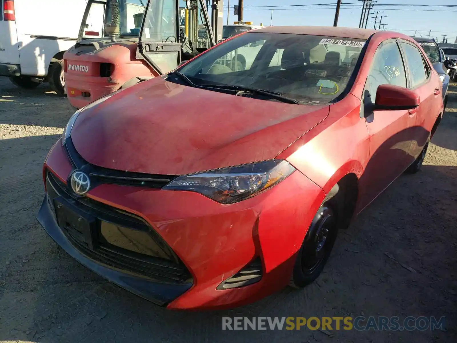 2 Photograph of a damaged car 5YFBURHE1KP884783 TOYOTA COROLLA 2019