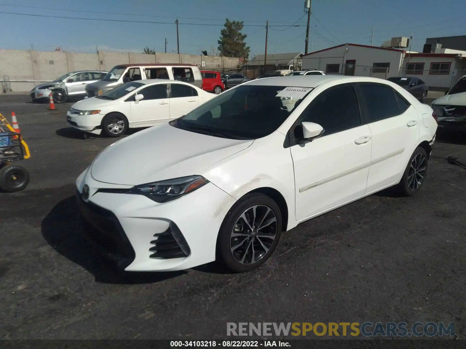 2 Photograph of a damaged car 5YFBURHE1KP887439 TOYOTA COROLLA 2019