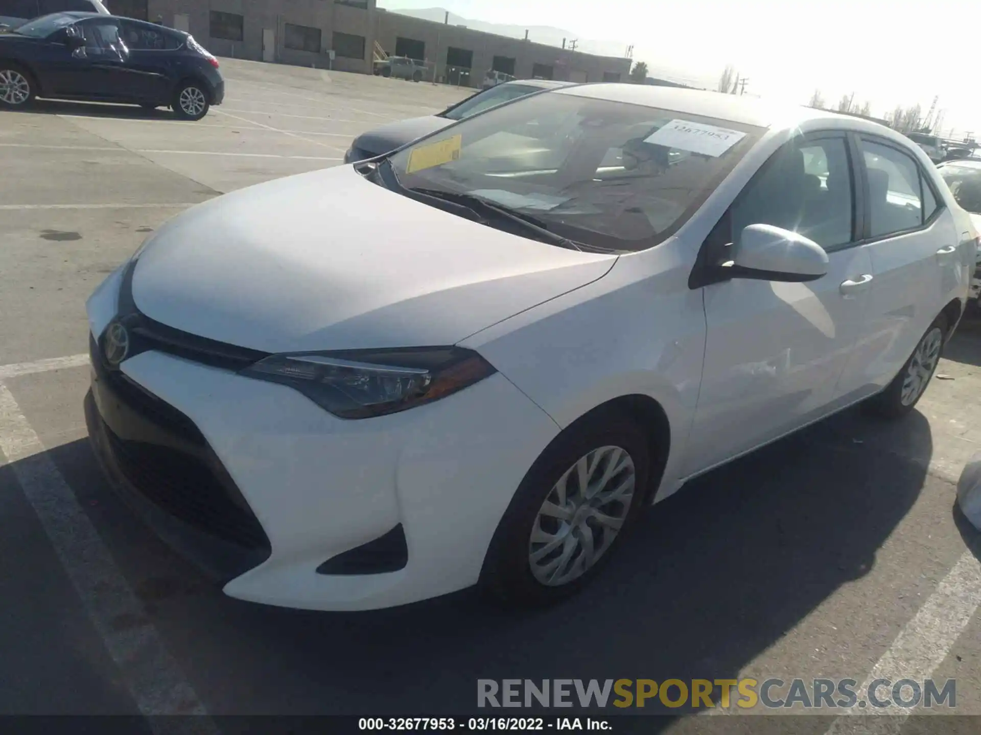 2 Photograph of a damaged car 5YFBURHE1KP889790 TOYOTA COROLLA 2019