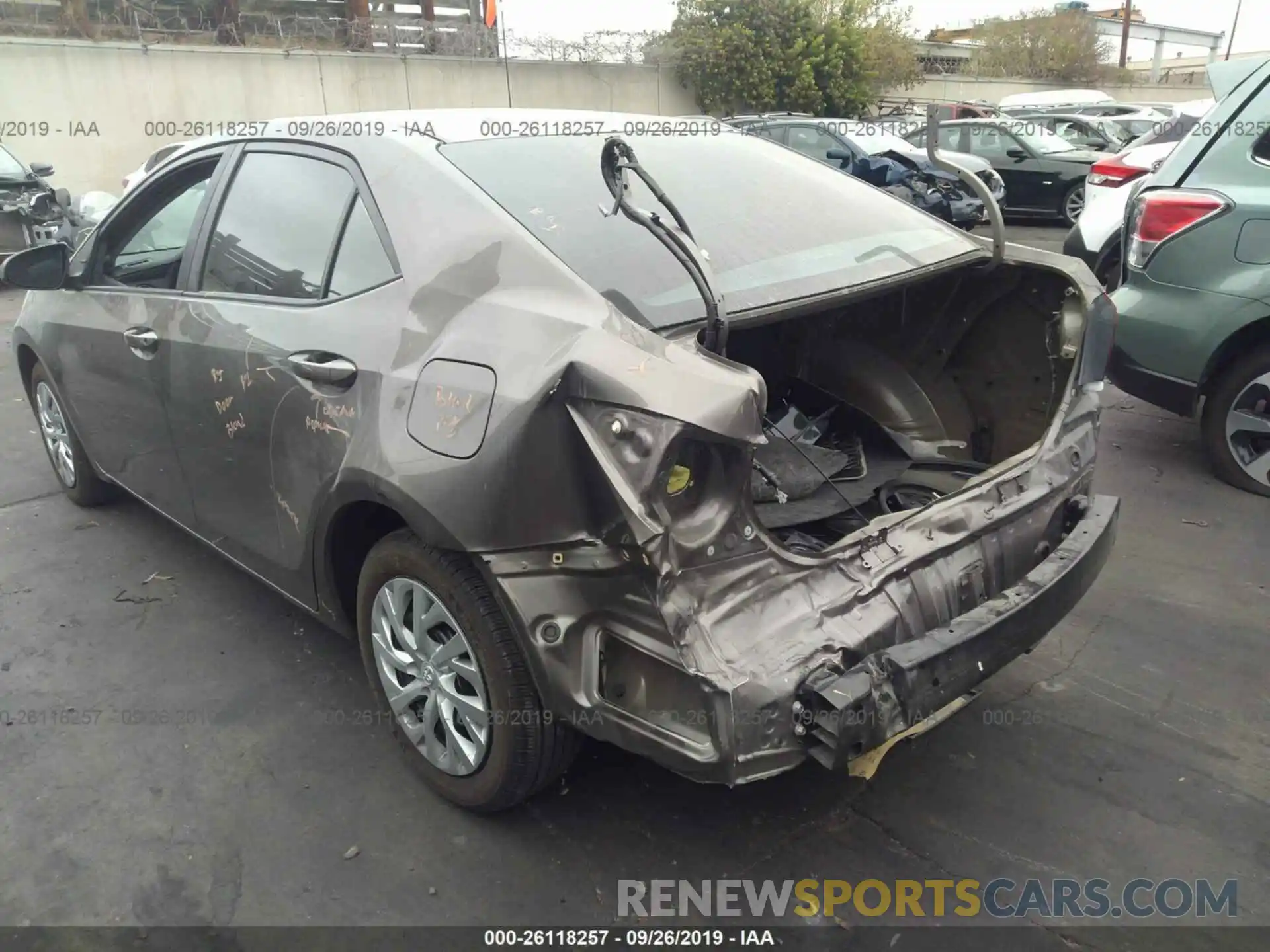 3 Photograph of a damaged car 5YFBURHE1KP891796 TOYOTA COROLLA 2019