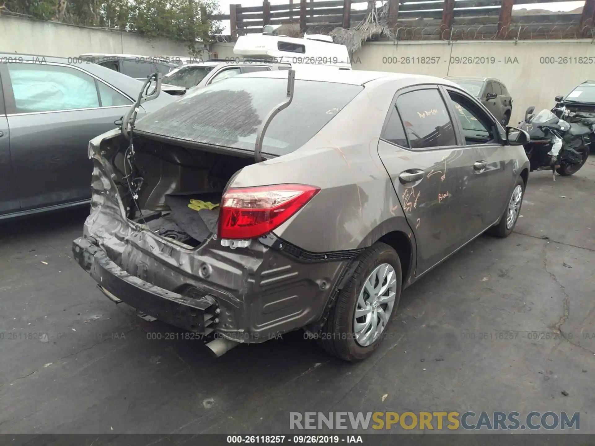 4 Photograph of a damaged car 5YFBURHE1KP891796 TOYOTA COROLLA 2019