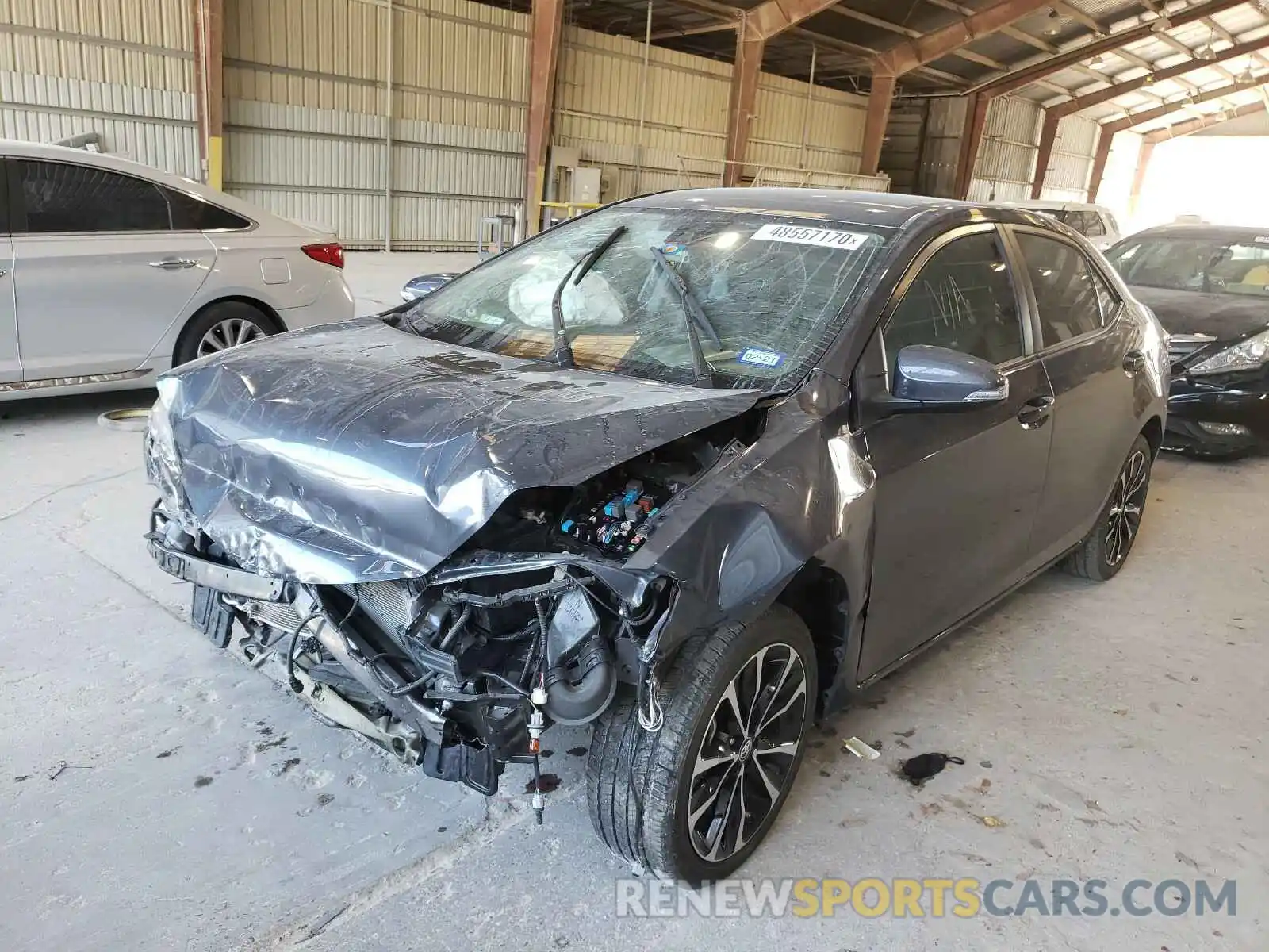 2 Photograph of a damaged car 5YFBURHE1KP896285 TOYOTA COROLLA 2019