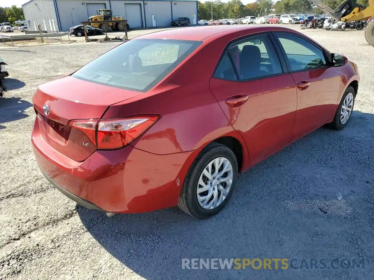 4 Photograph of a damaged car 5YFBURHE1KP897937 TOYOTA COROLLA 2019