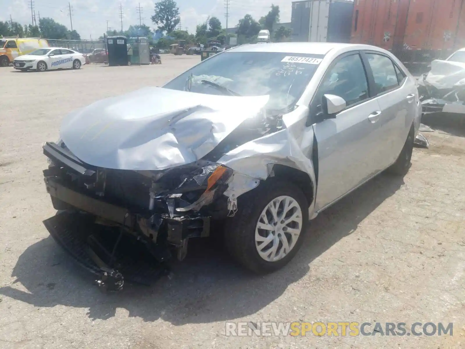 2 Photograph of a damaged car 5YFBURHE1KP901548 TOYOTA COROLLA 2019