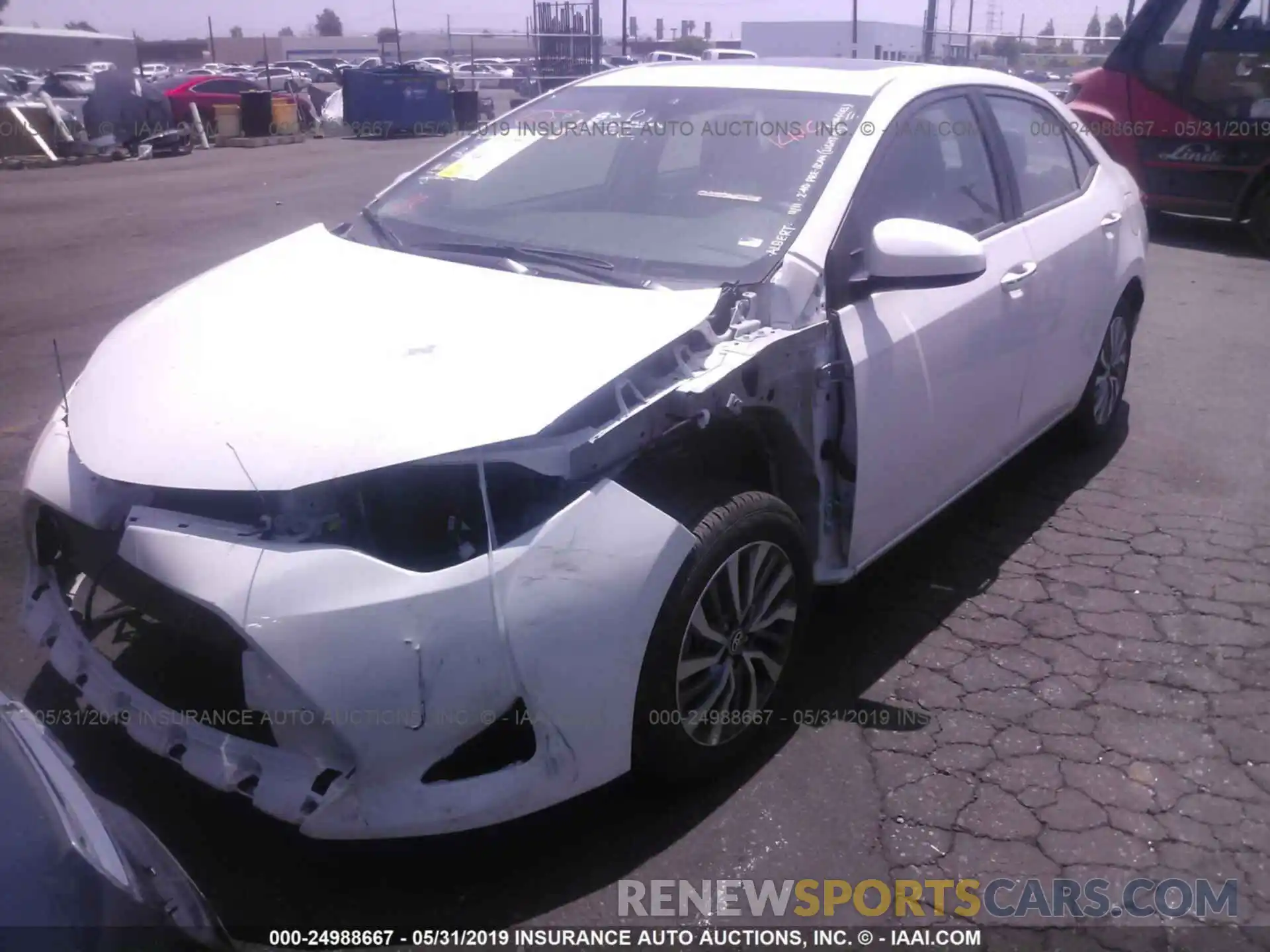 2 Photograph of a damaged car 5YFBURHE1KP904420 TOYOTA COROLLA 2019