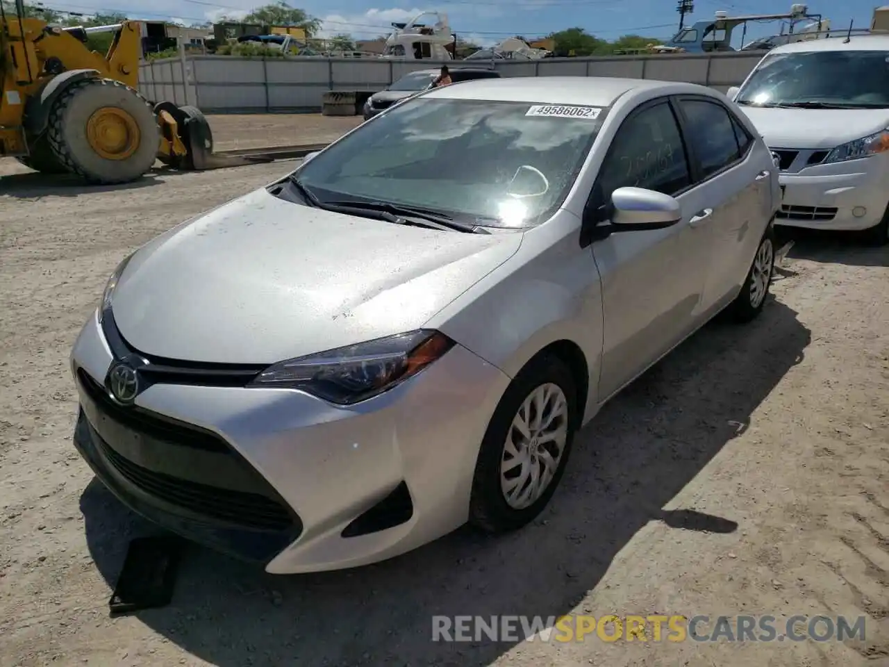 2 Photograph of a damaged car 5YFBURHE1KP905776 TOYOTA COROLLA 2019