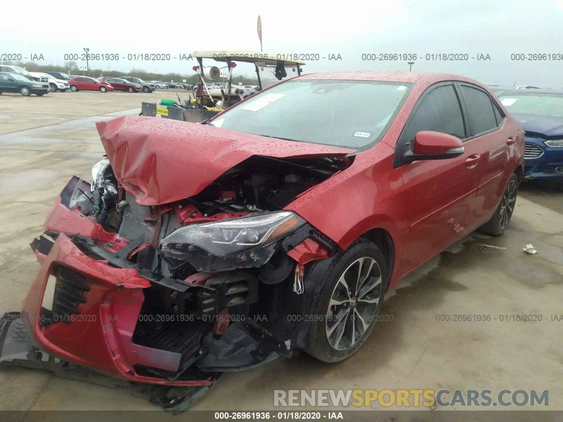 2 Photograph of a damaged car 5YFBURHE1KP911643 TOYOTA COROLLA 2019