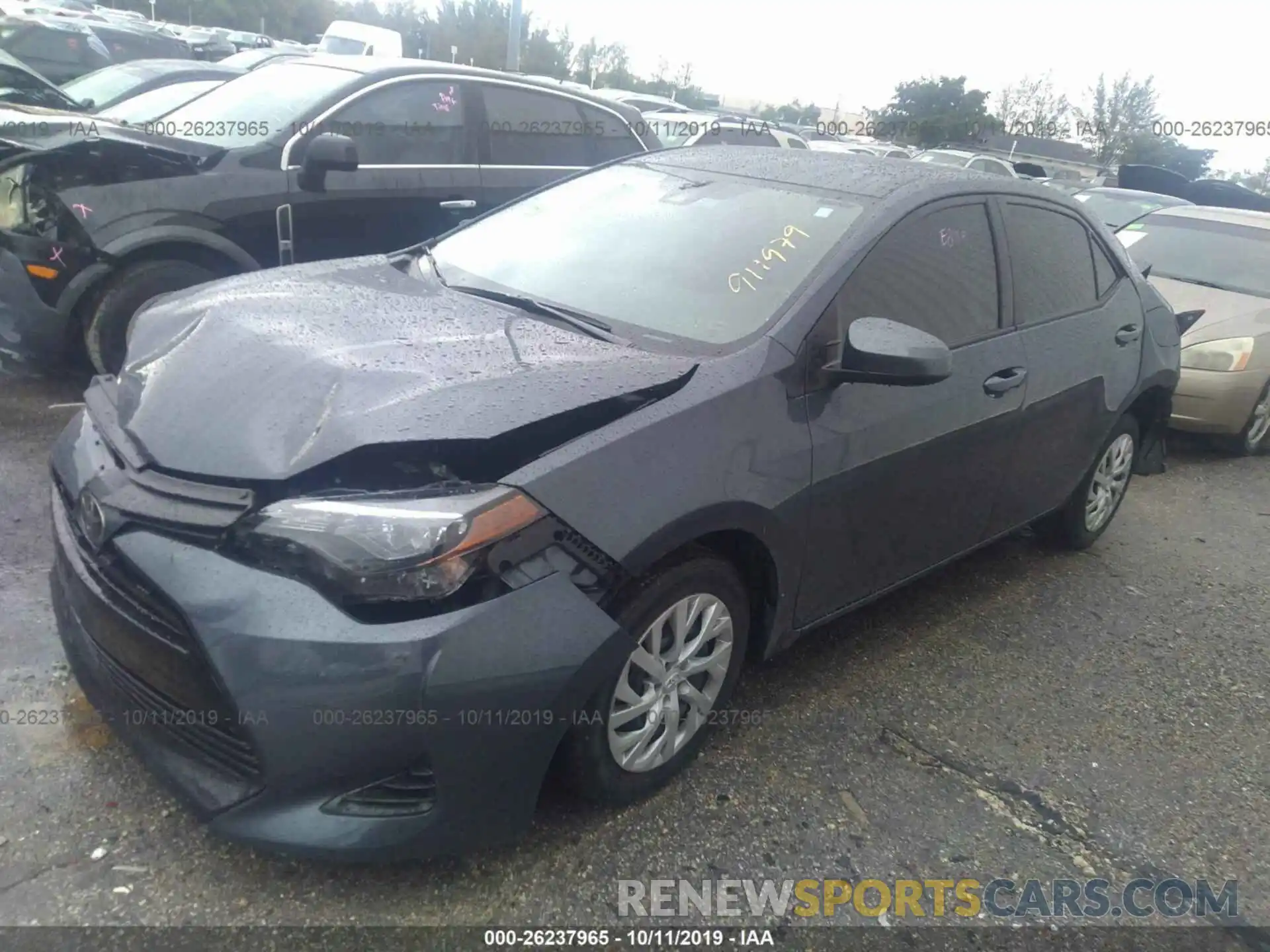 2 Photograph of a damaged car 5YFBURHE1KP911979 TOYOTA COROLLA 2019