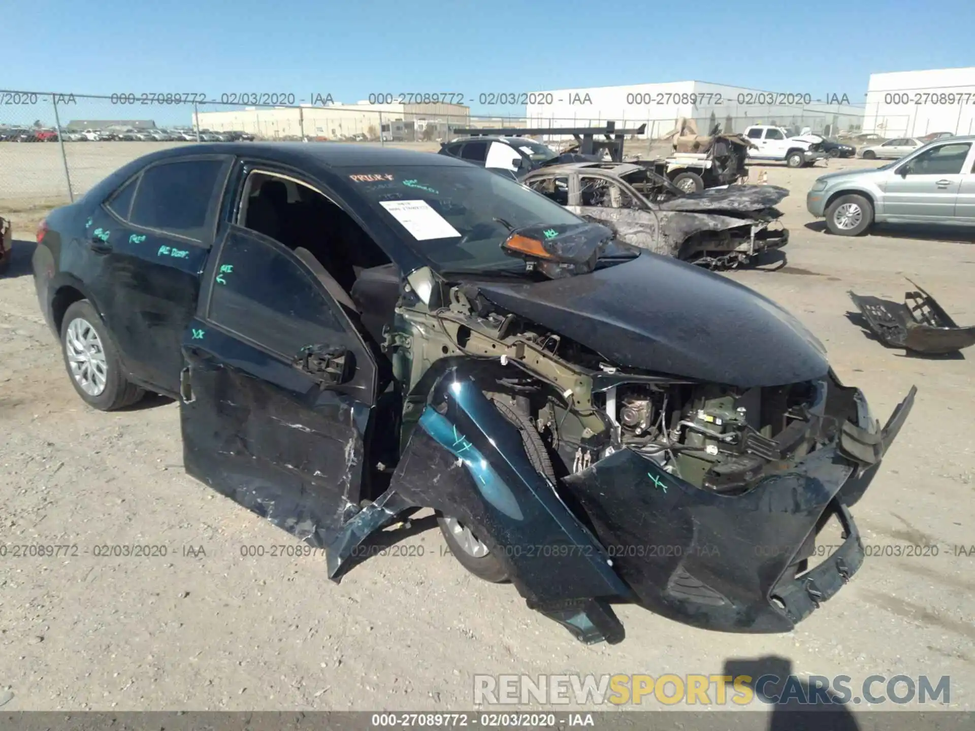 1 Photograph of a damaged car 5YFBURHE1KP923033 TOYOTA COROLLA 2019