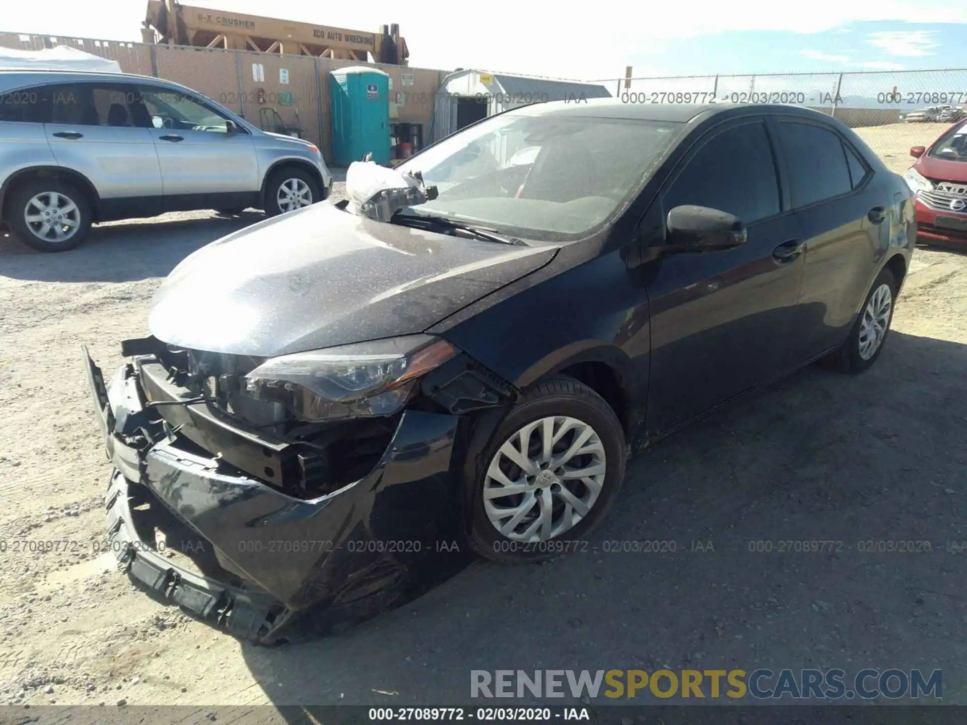 2 Photograph of a damaged car 5YFBURHE1KP923033 TOYOTA COROLLA 2019