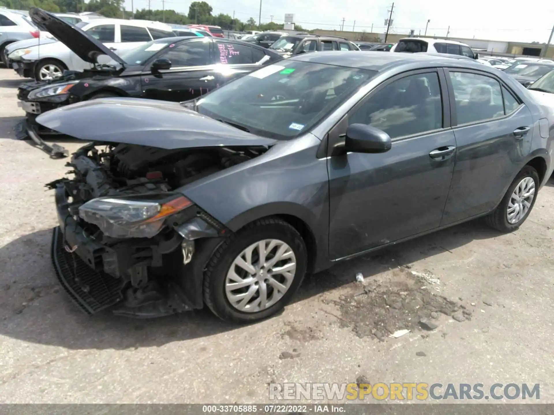 2 Photograph of a damaged car 5YFBURHE1KP923730 TOYOTA COROLLA 2019