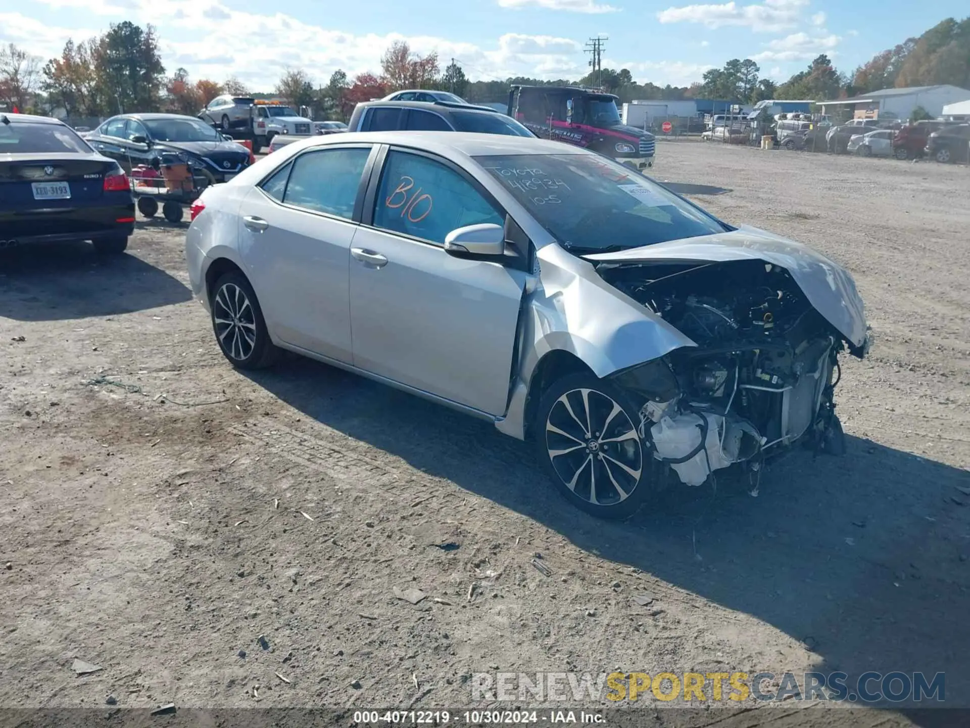 1 Photograph of a damaged car 5YFBURHE1KP928586 TOYOTA COROLLA 2019