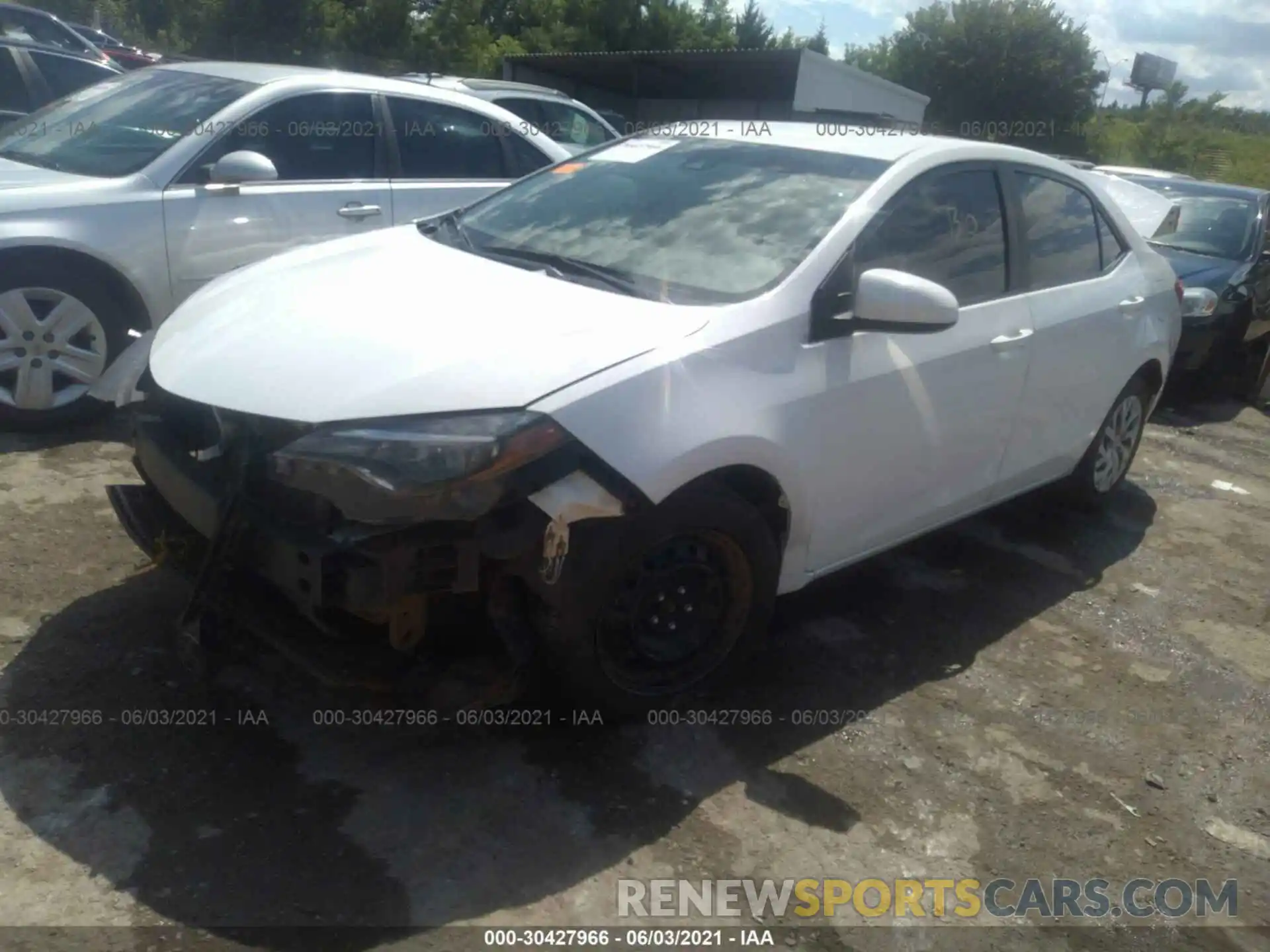 2 Photograph of a damaged car 5YFBURHE1KP928622 TOYOTA COROLLA 2019