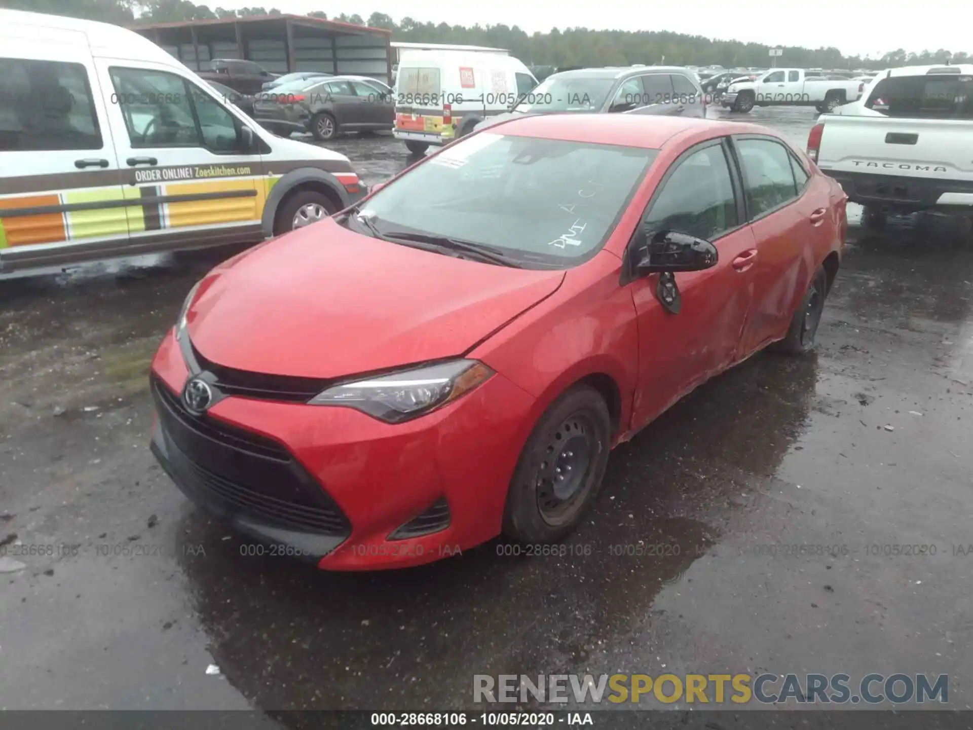 2 Photograph of a damaged car 5YFBURHE1KP931794 TOYOTA COROLLA 2019