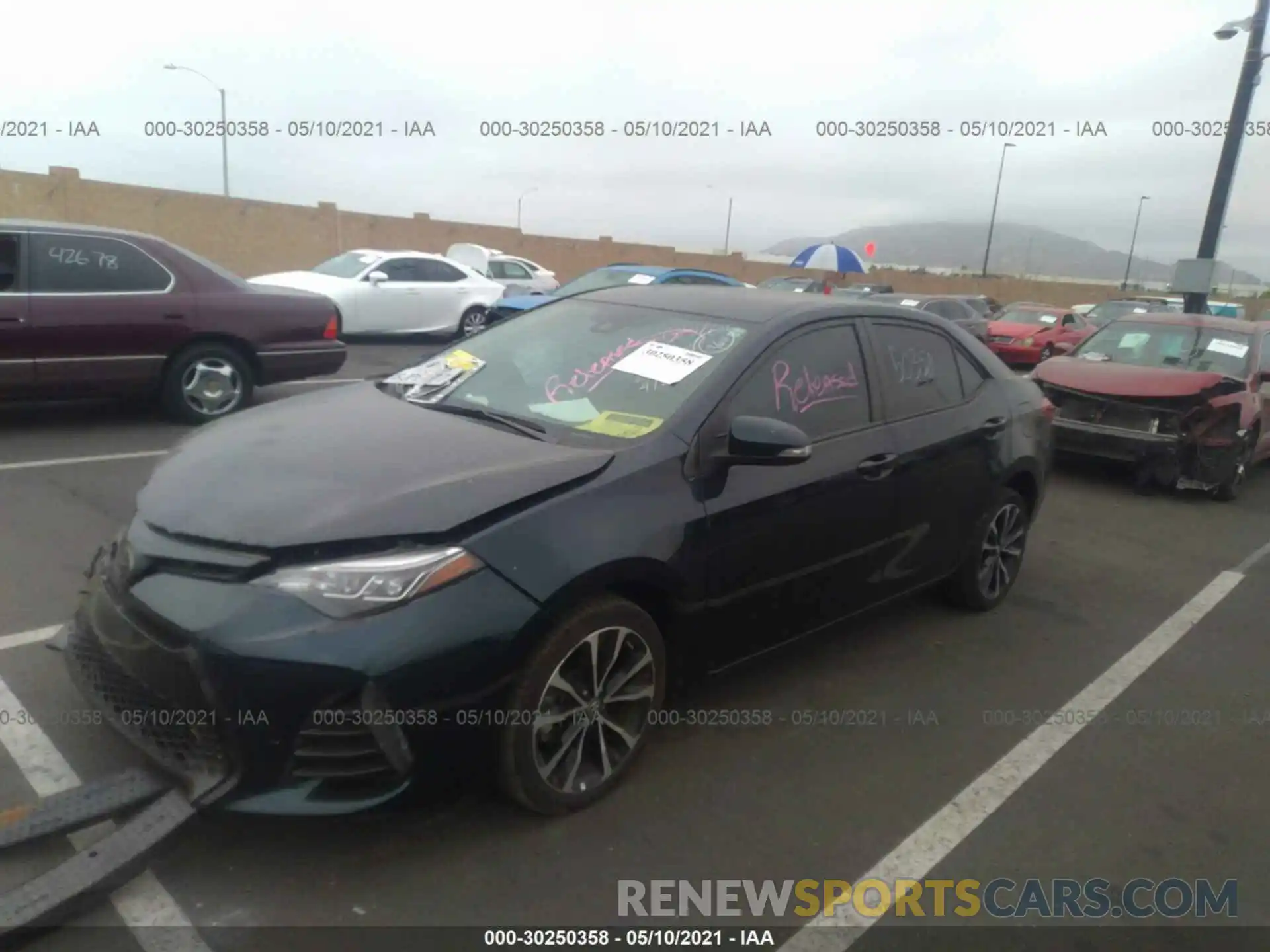 2 Photograph of a damaged car 5YFBURHE1KP934565 TOYOTA COROLLA 2019