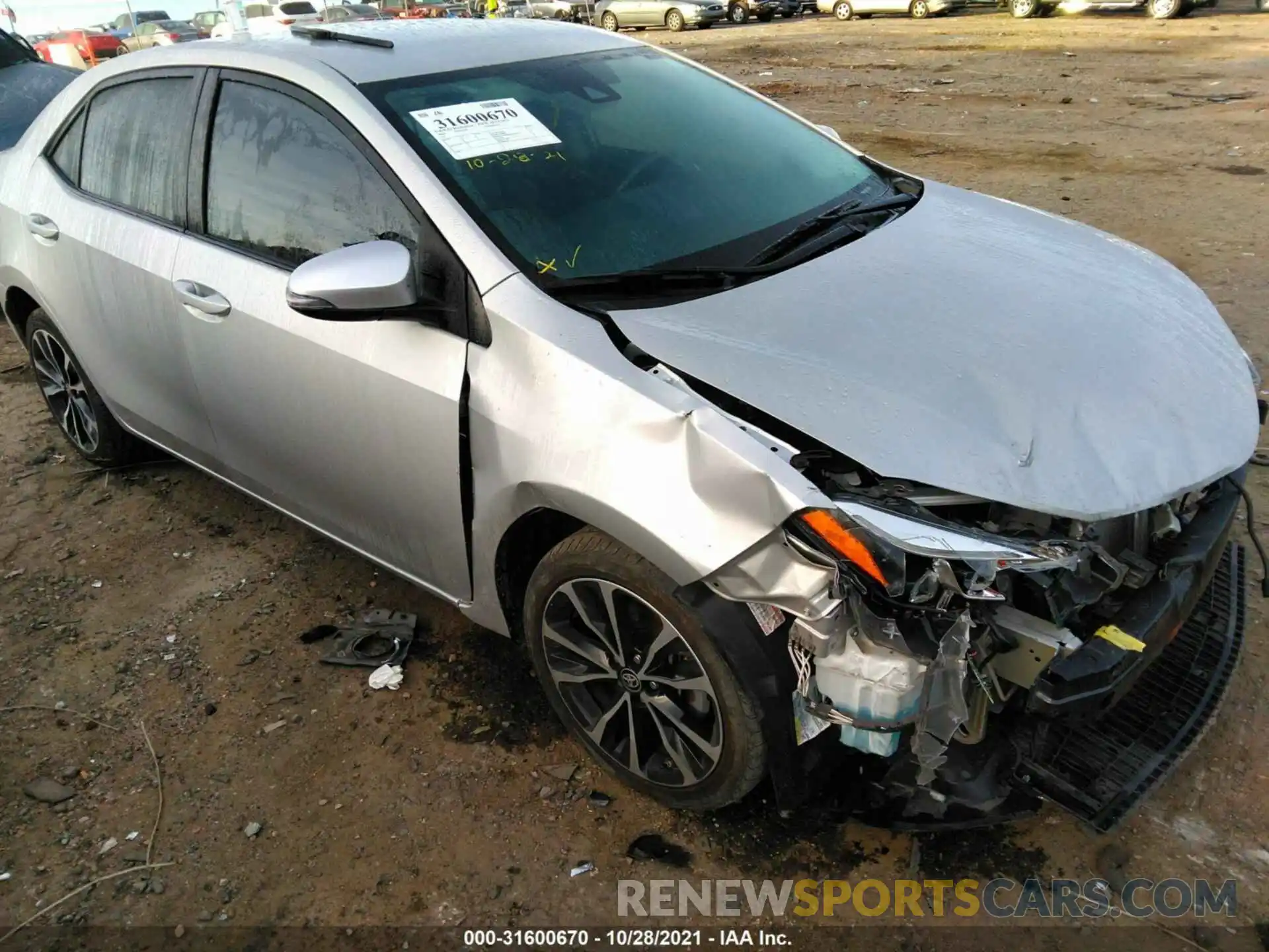 1 Photograph of a damaged car 5YFBURHE1KP935196 TOYOTA COROLLA 2019