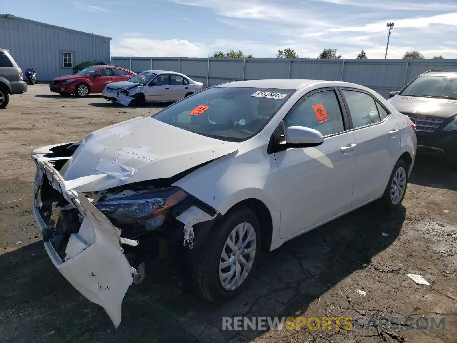 2 Photograph of a damaged car 5YFBURHE1KP935215 TOYOTA COROLLA 2019