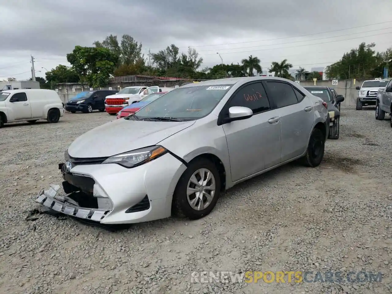 2 Photograph of a damaged car 5YFBURHE1KP942360 TOYOTA COROLLA 2019