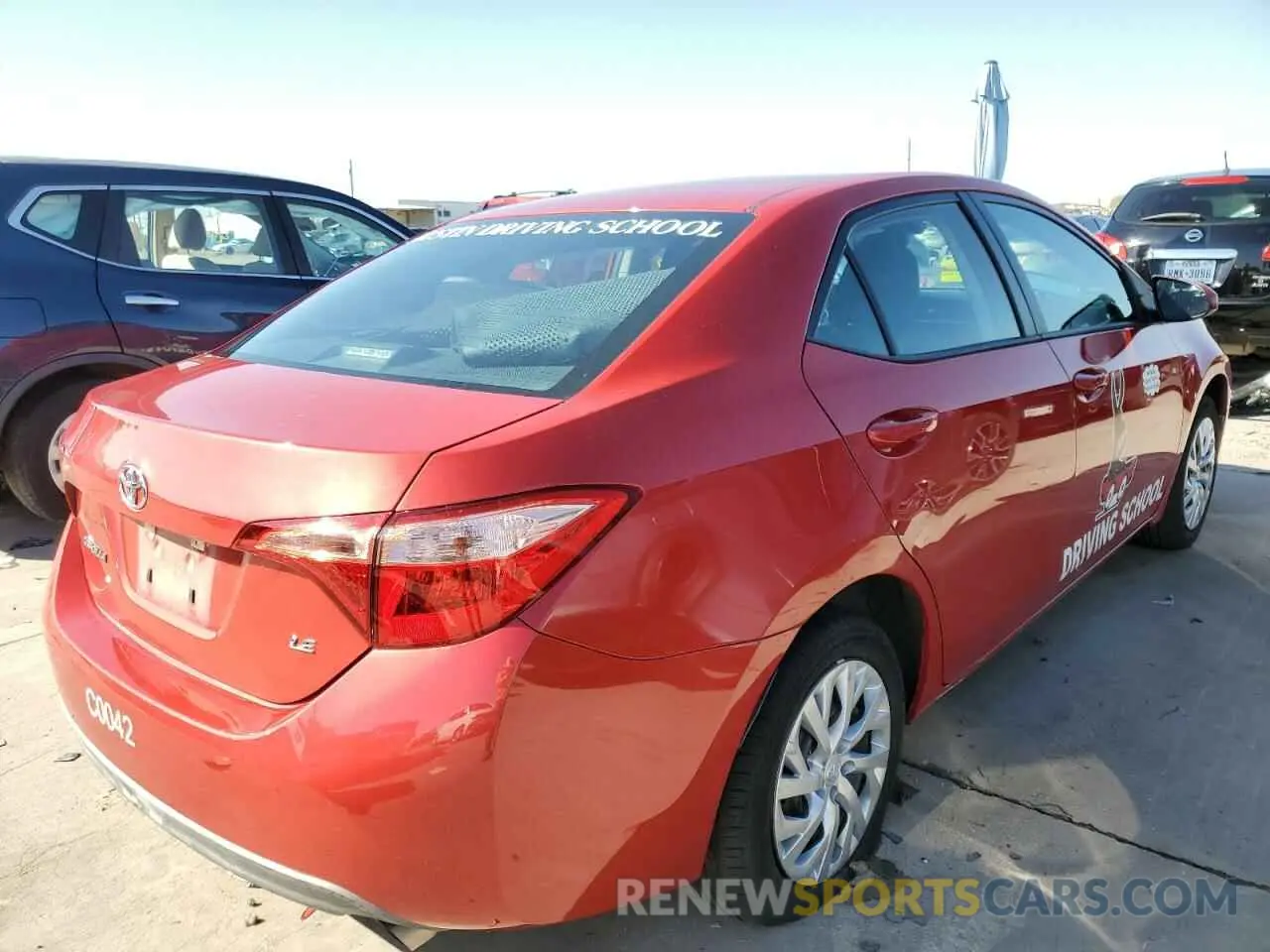 4 Photograph of a damaged car 5YFBURHE1KP946635 TOYOTA COROLLA 2019