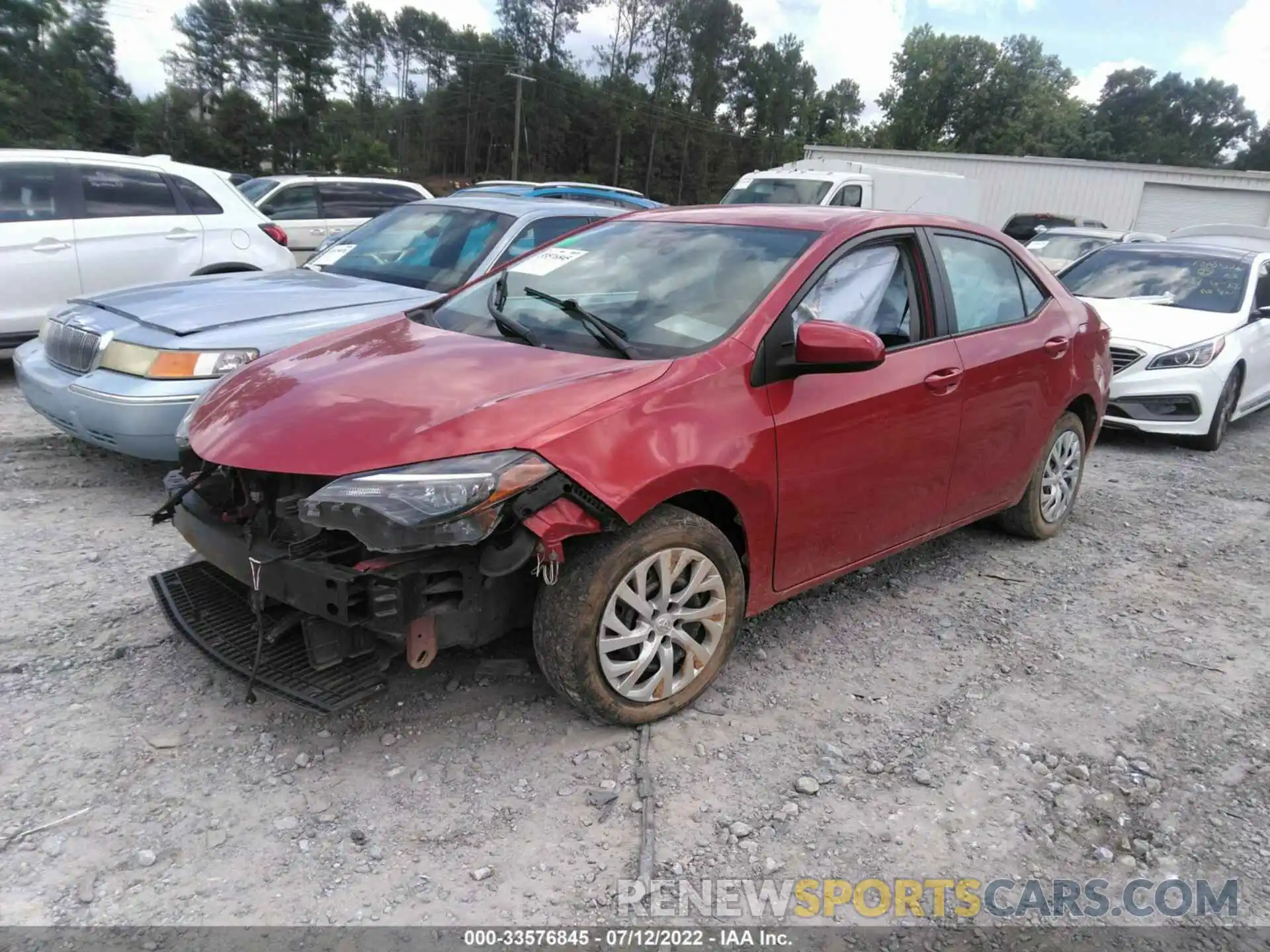 2 Photograph of a damaged car 5YFBURHE1KP946702 TOYOTA COROLLA 2019