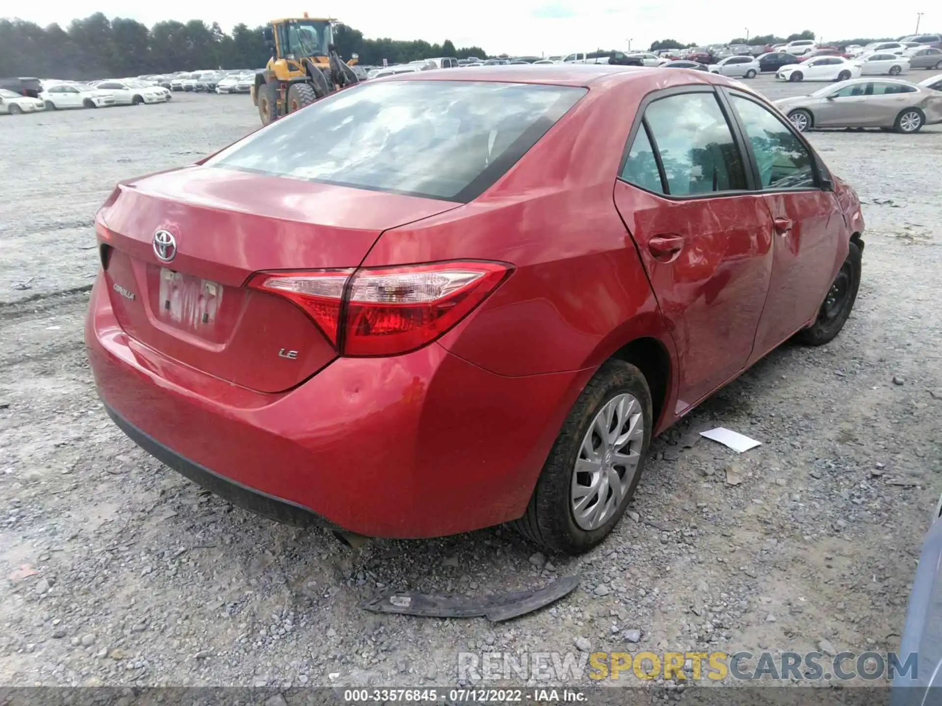 4 Photograph of a damaged car 5YFBURHE1KP946702 TOYOTA COROLLA 2019