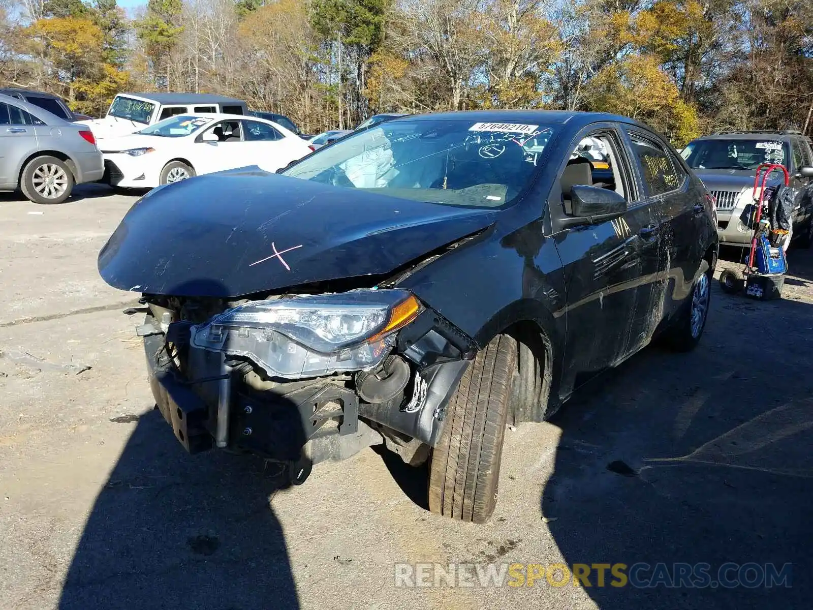 2 Photograph of a damaged car 5YFBURHE1KP949695 TOYOTA COROLLA 2019