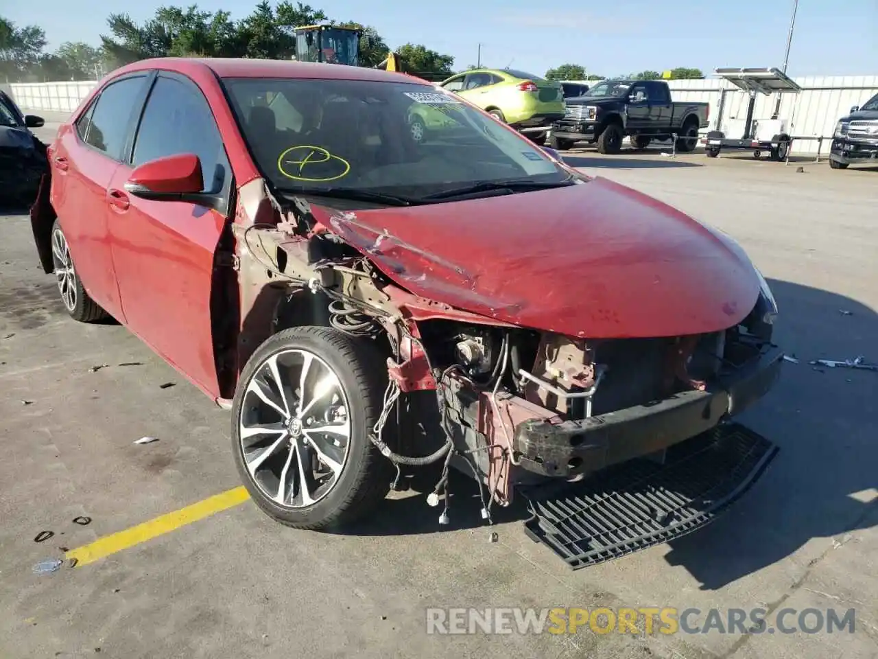 1 Photograph of a damaged car 5YFBURHE2KP859844 TOYOTA COROLLA 2019