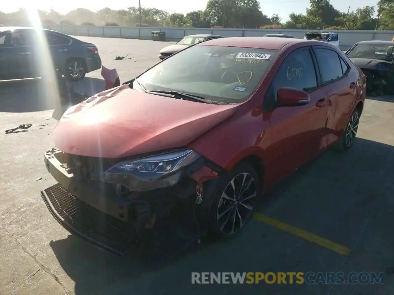 2 Photograph of a damaged car 5YFBURHE2KP859844 TOYOTA COROLLA 2019