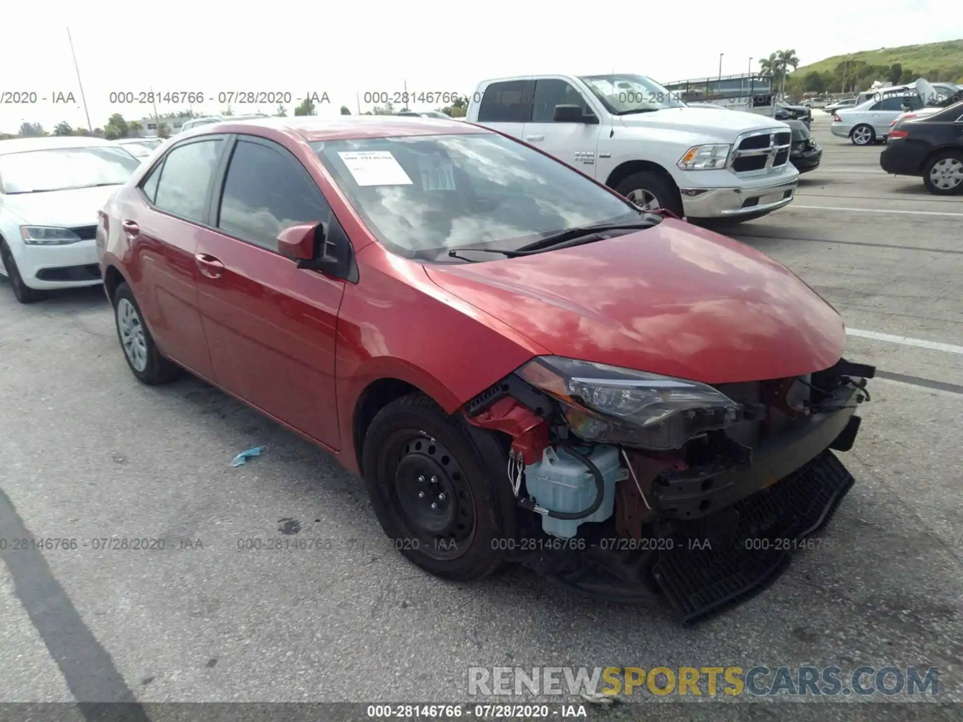 1 Photograph of a damaged car 5YFBURHE2KP860279 TOYOTA COROLLA 2019