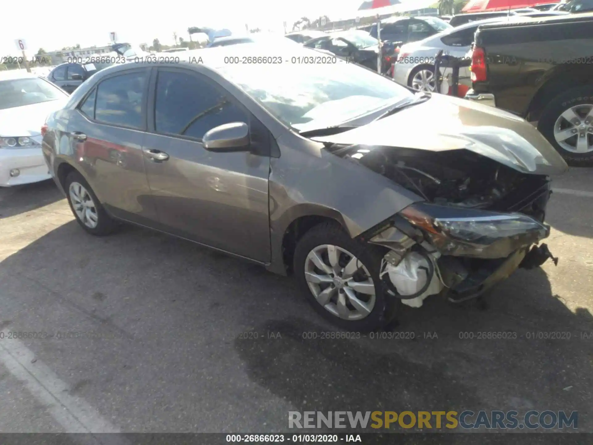 1 Photograph of a damaged car 5YFBURHE2KP863442 TOYOTA COROLLA 2019