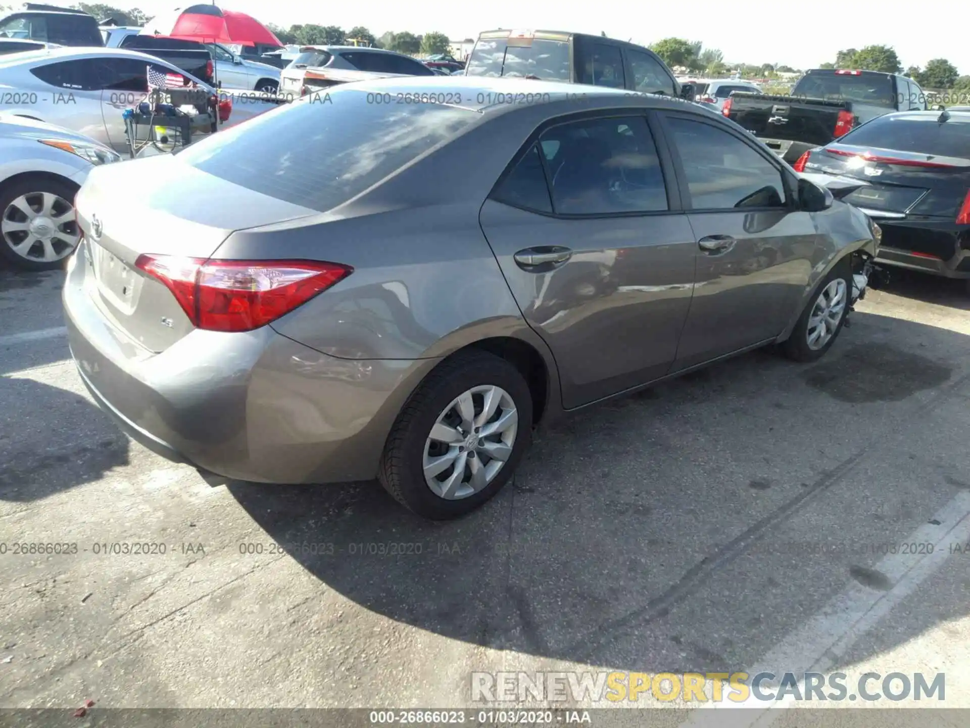 4 Photograph of a damaged car 5YFBURHE2KP863442 TOYOTA COROLLA 2019