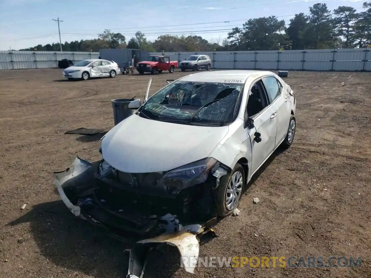 2 Photograph of a damaged car 5YFBURHE2KP864980 TOYOTA COROLLA 2019