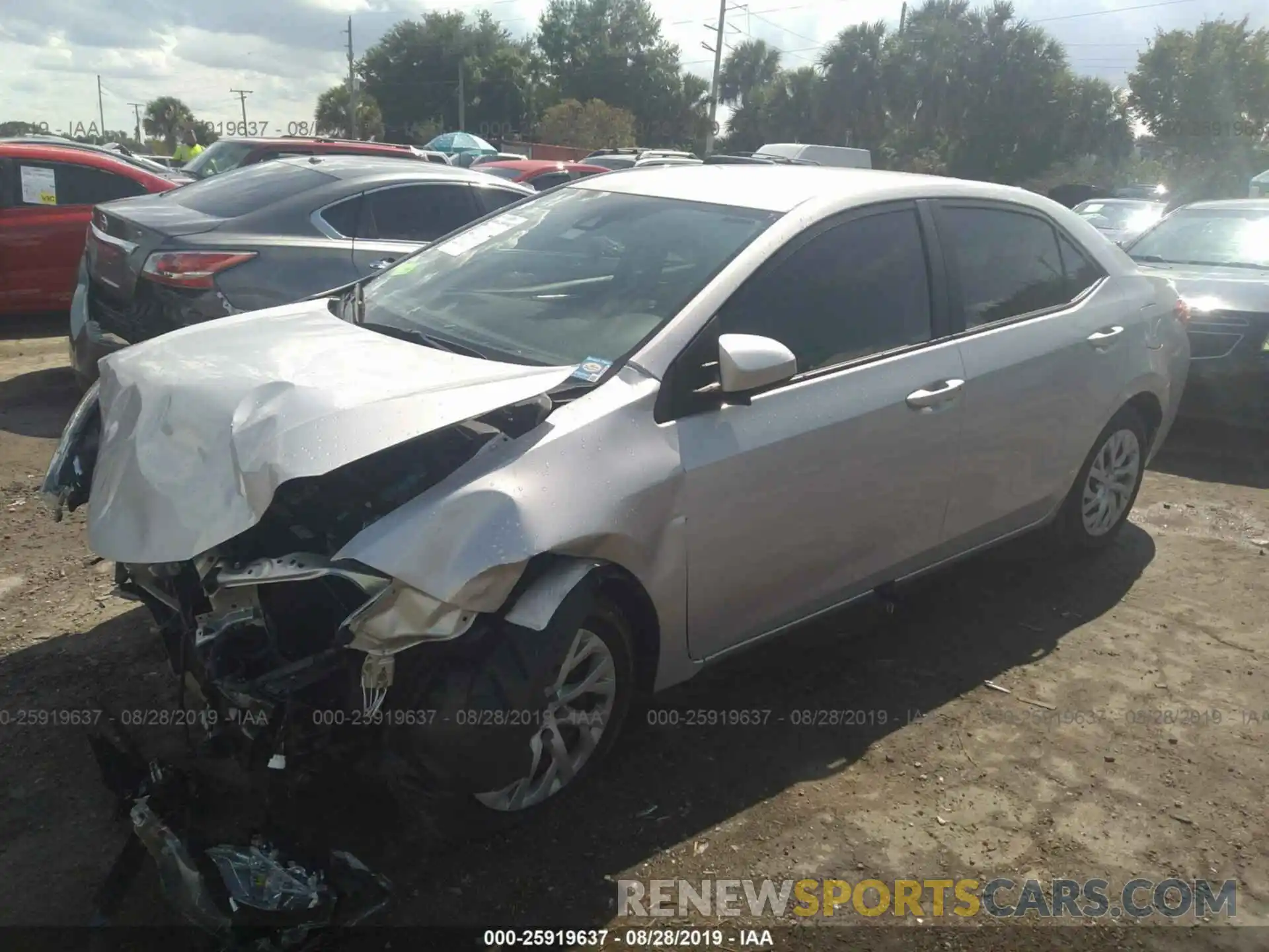 2 Photograph of a damaged car 5YFBURHE2KP870813 TOYOTA COROLLA 2019