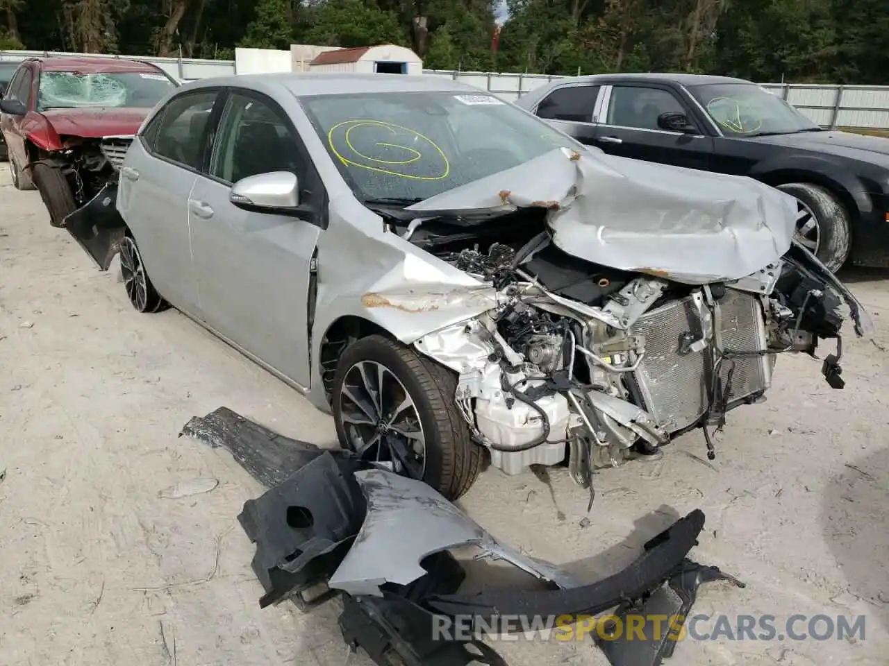 1 Photograph of a damaged car 5YFBURHE2KP872075 TOYOTA COROLLA 2019